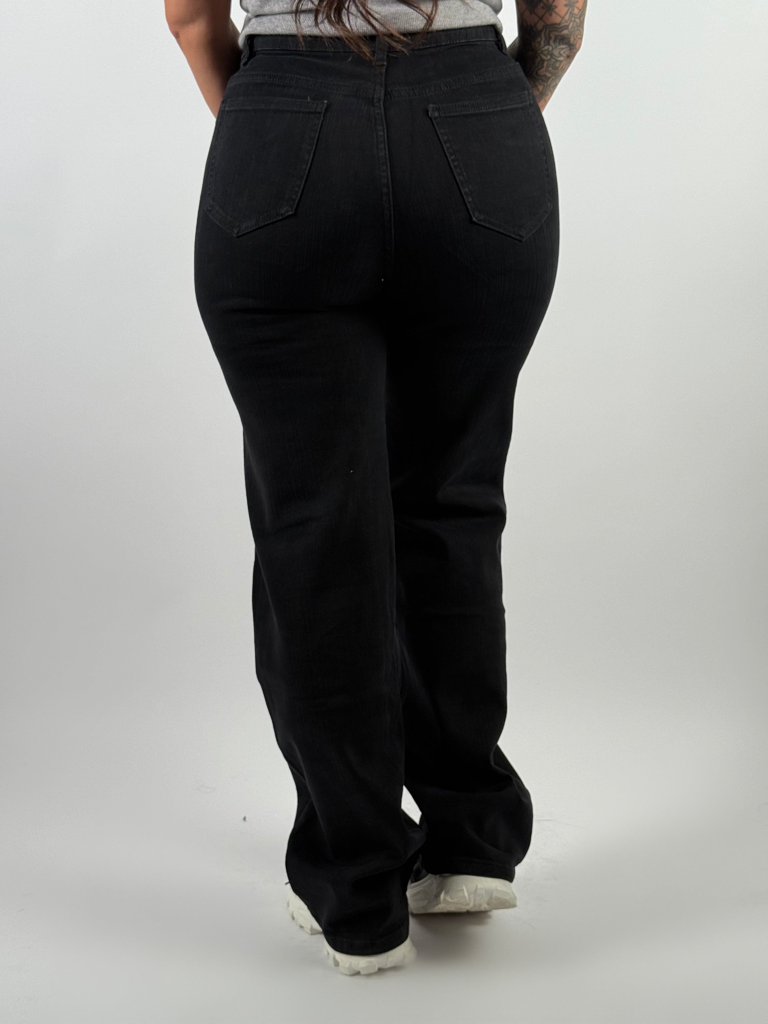 Jeans H 881-1 Wide Leg Zwart