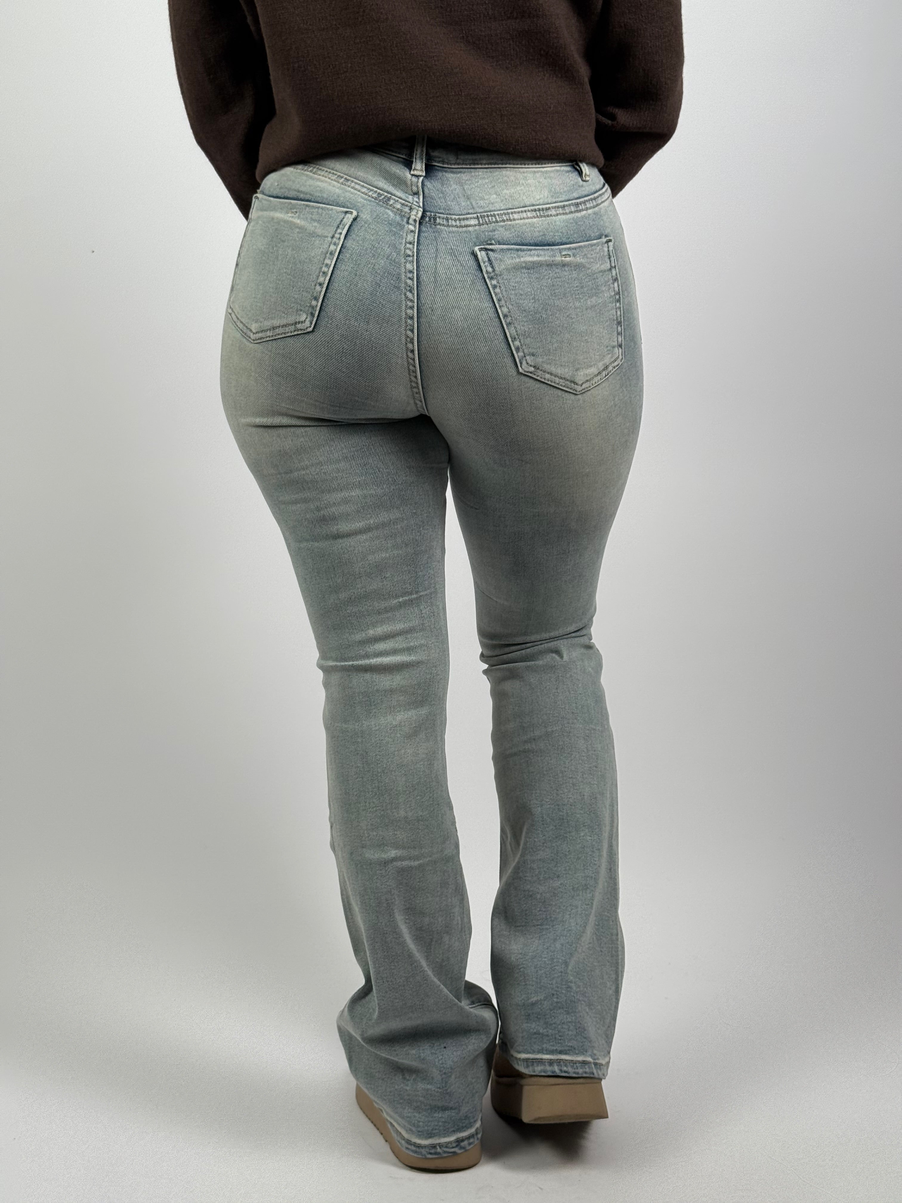 Jeans H 6156-27 Flared L. Blauw