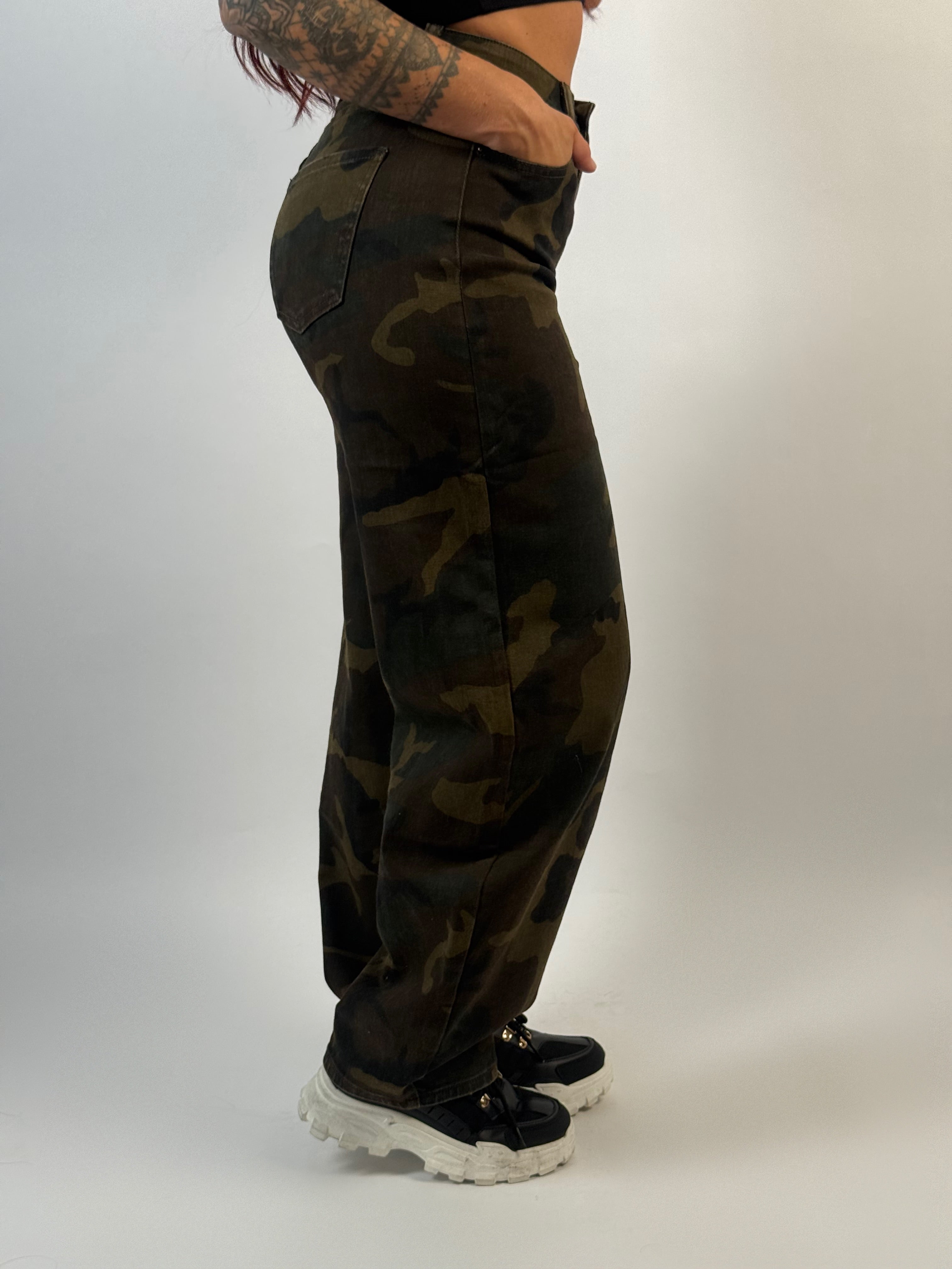 Jeans L 6065-1 Camou Groen