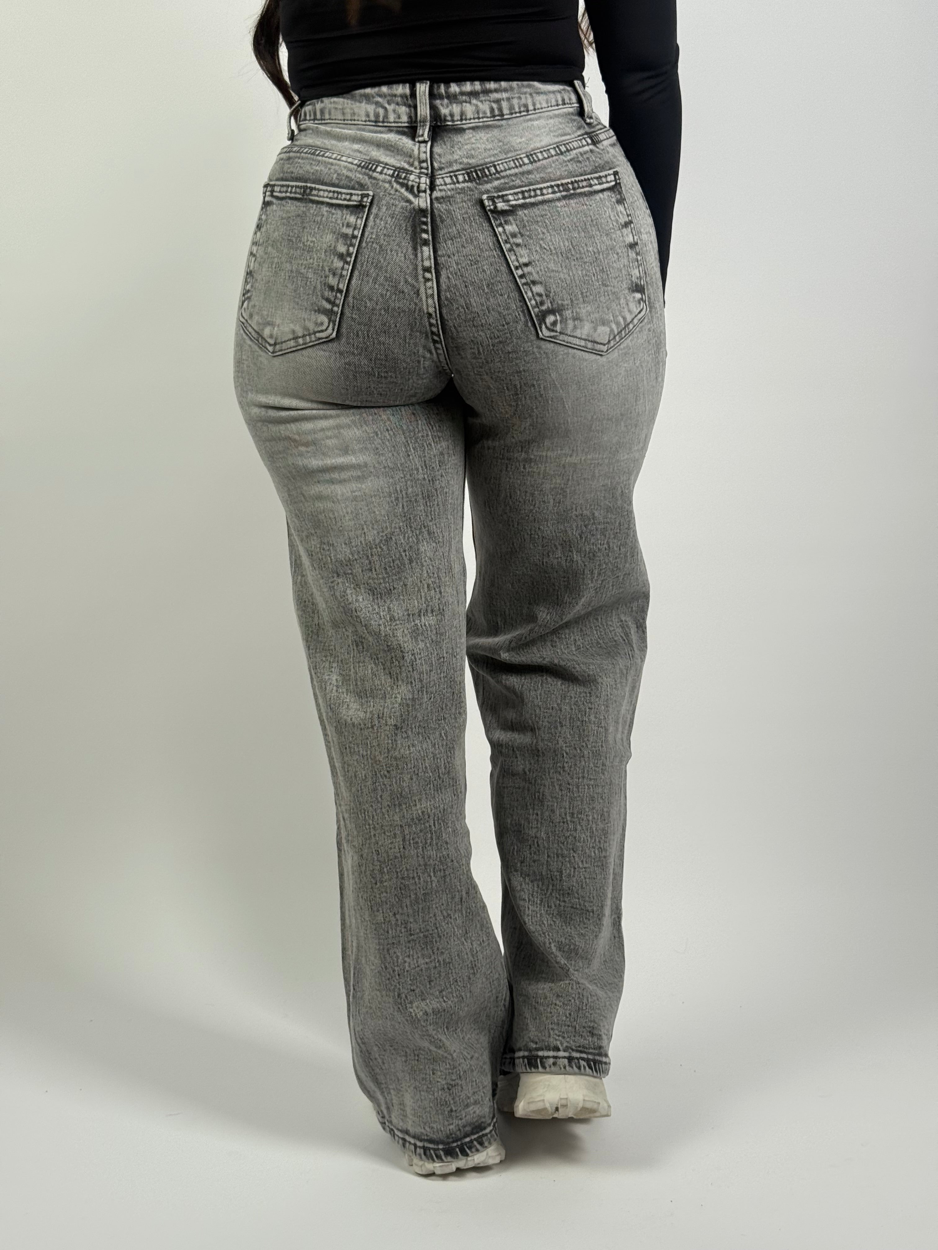 Jeans F 5337 Wide Leg Grijs