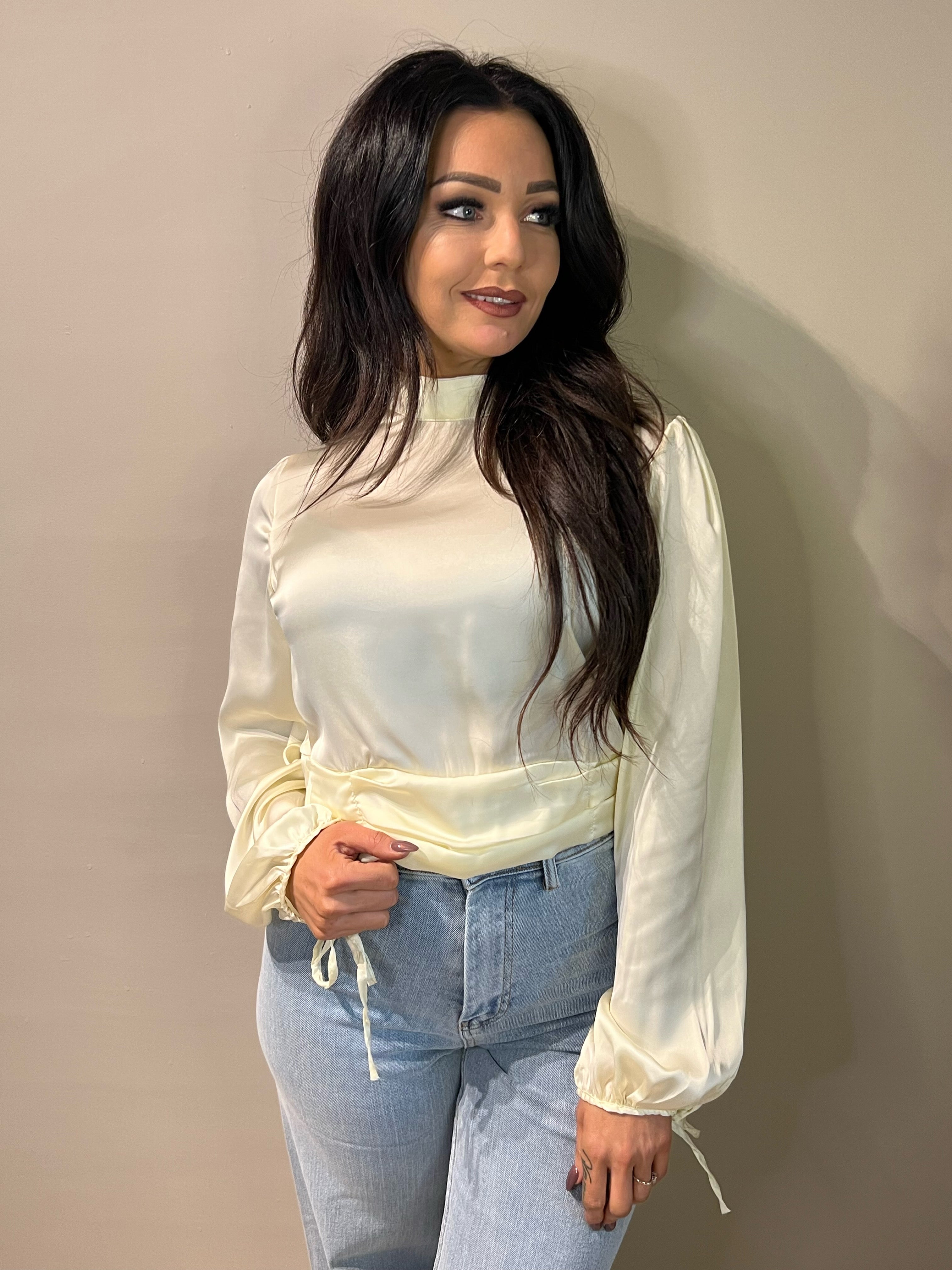 Top Satin Macy Beige