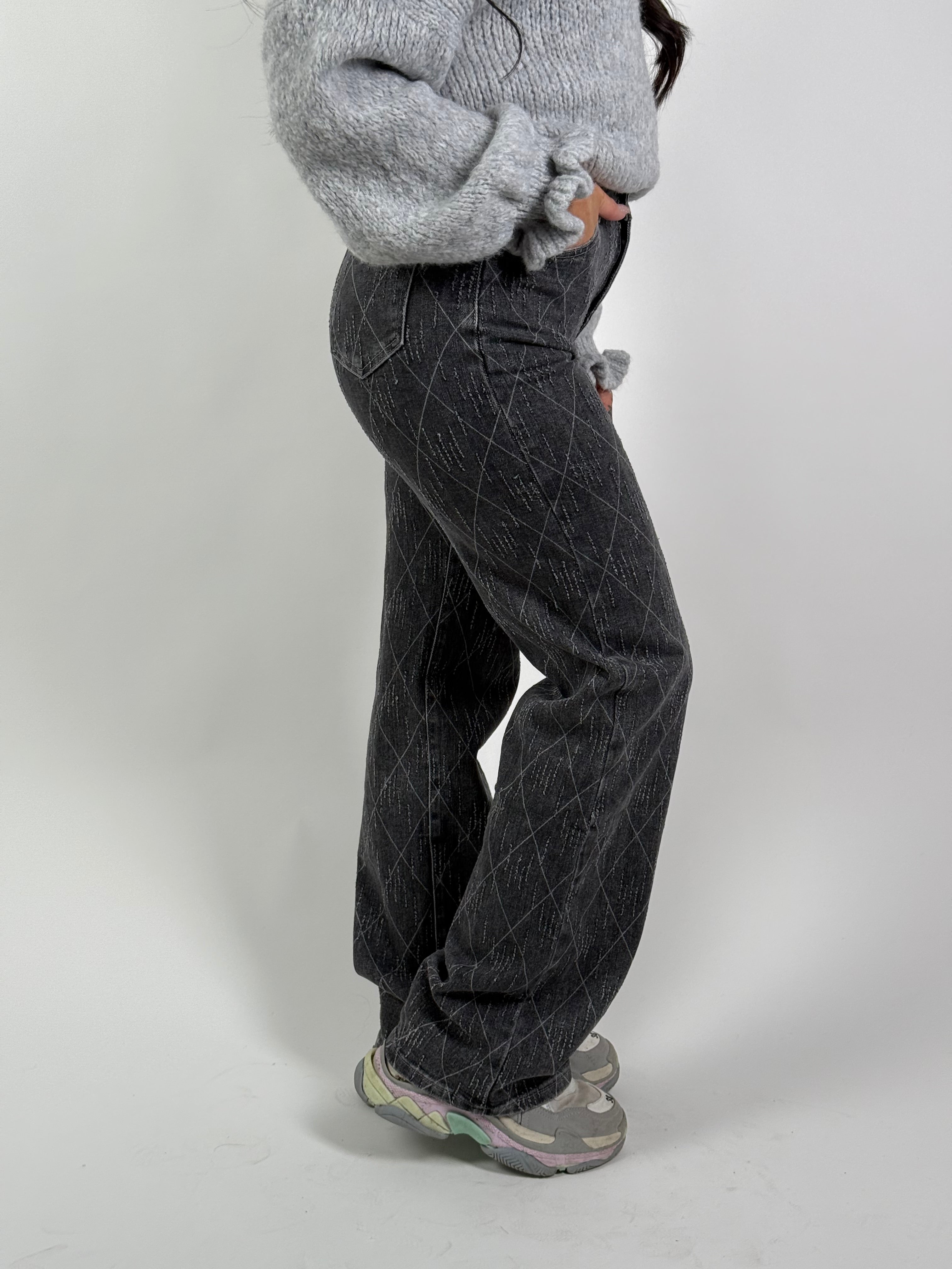 Jeans H 810-2 Wide D. Grijs