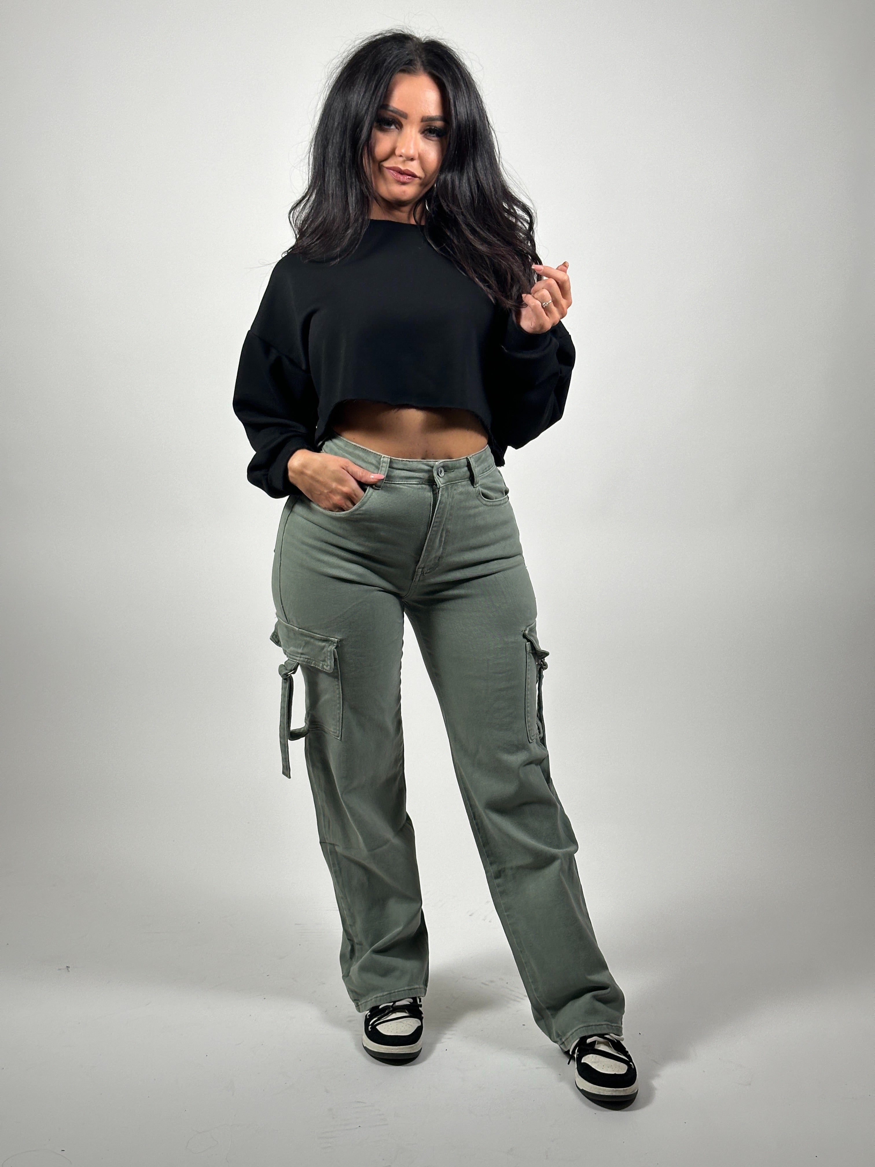 Jeans H Cargo 6581-5 Groen