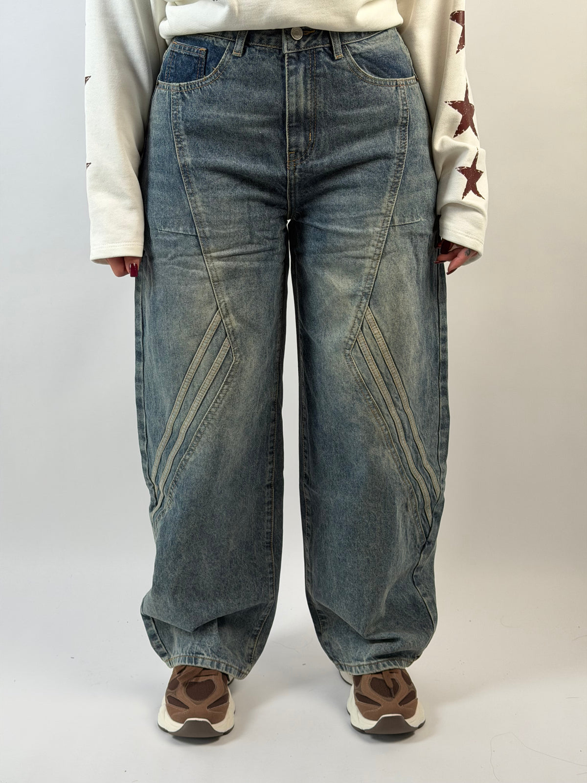 Jeans V 1881 Balloon Blauw