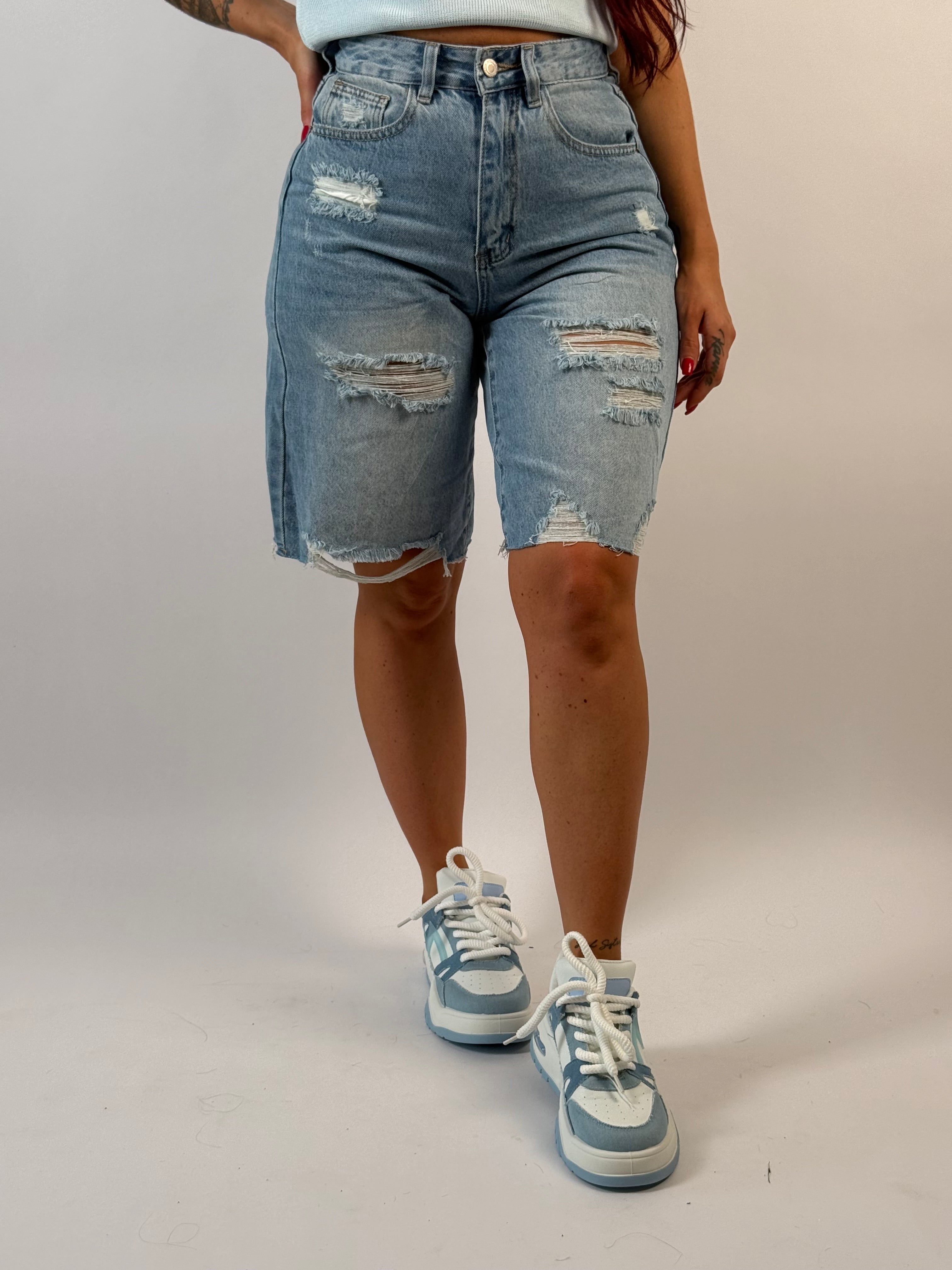 Jeans Short L 8069-80 Blauw