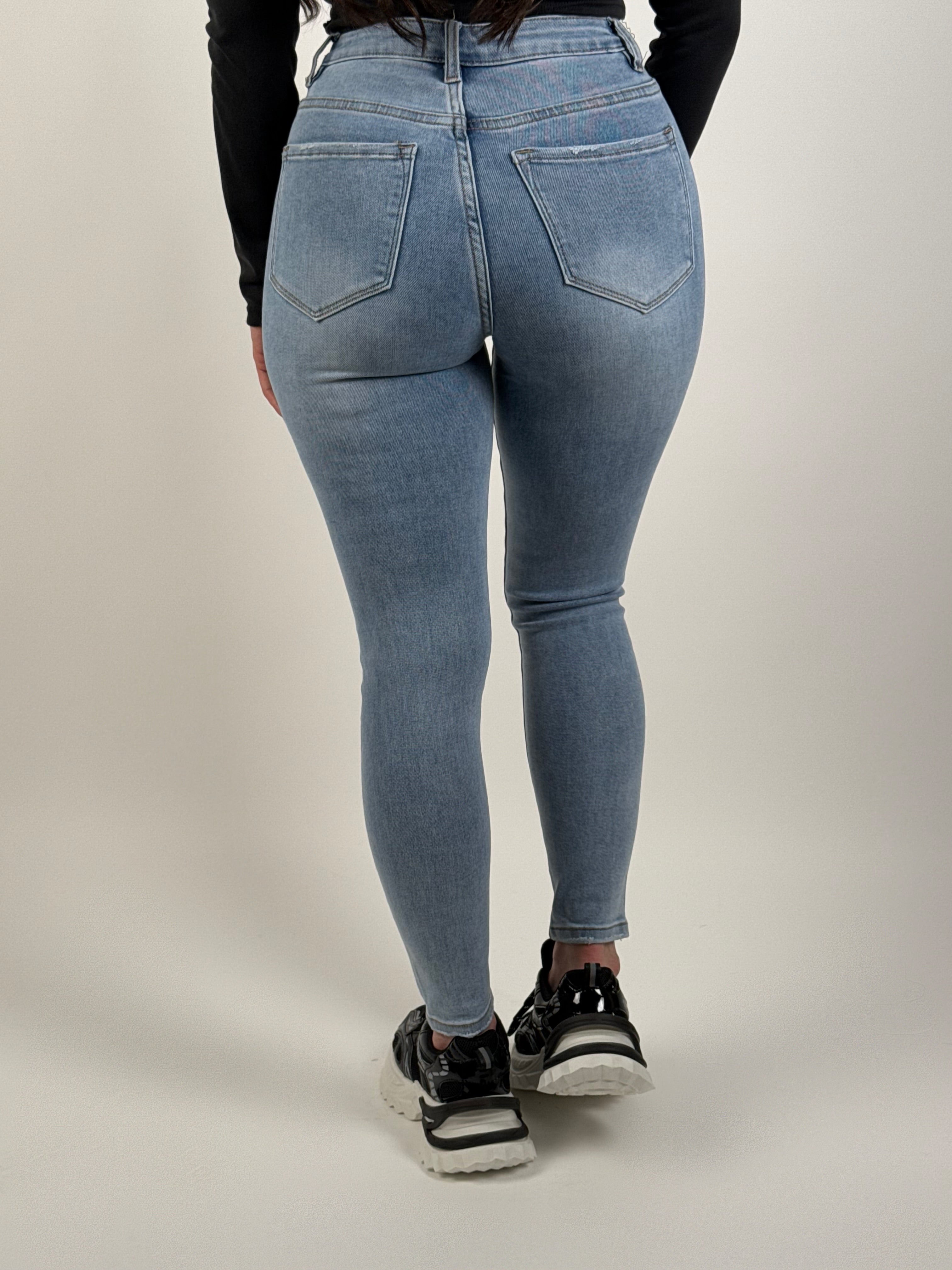 Jeans L 377-77 Skinny Blauw