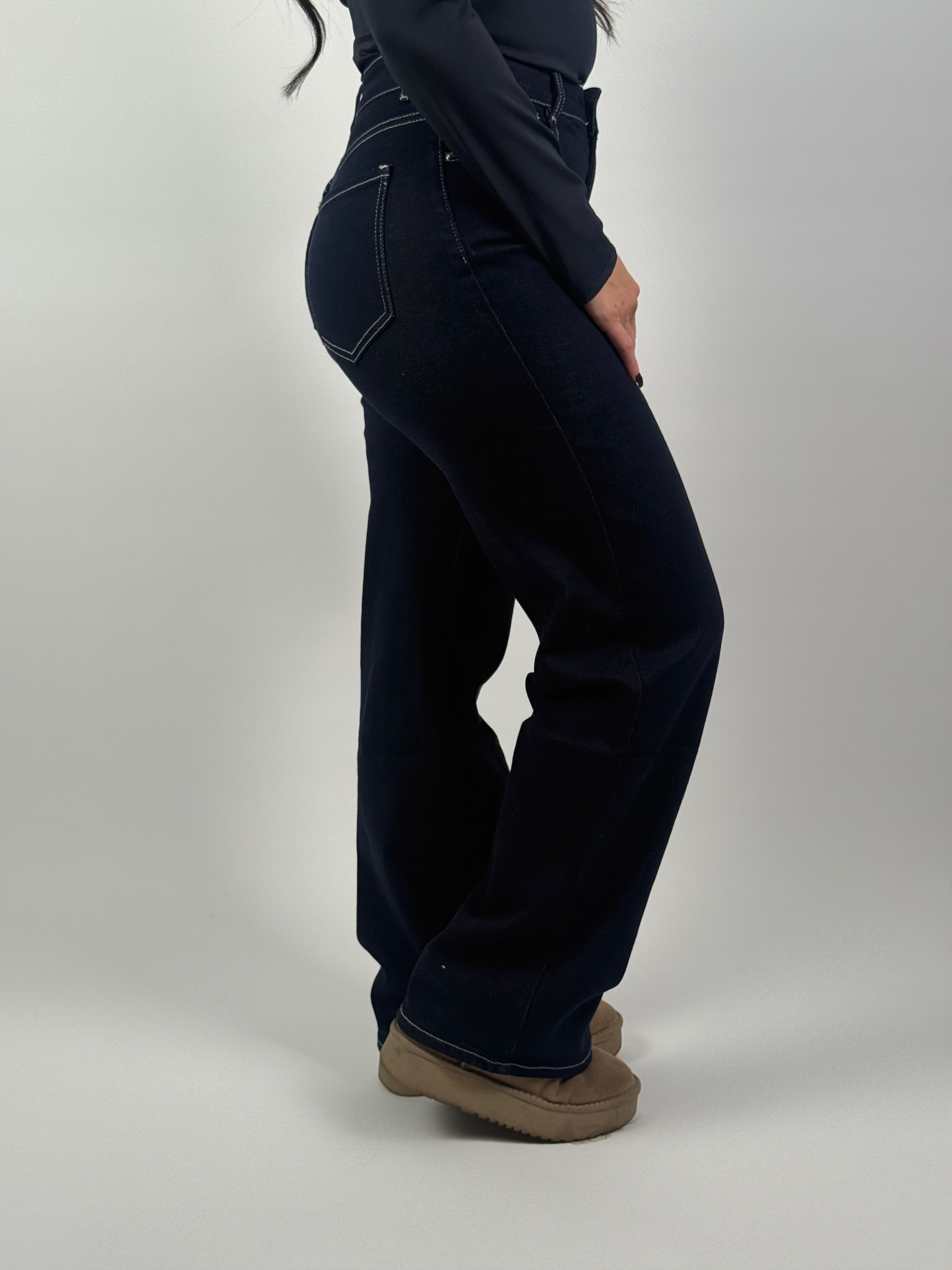 Jeans L 6285-7 Loose Straight D. Blauw