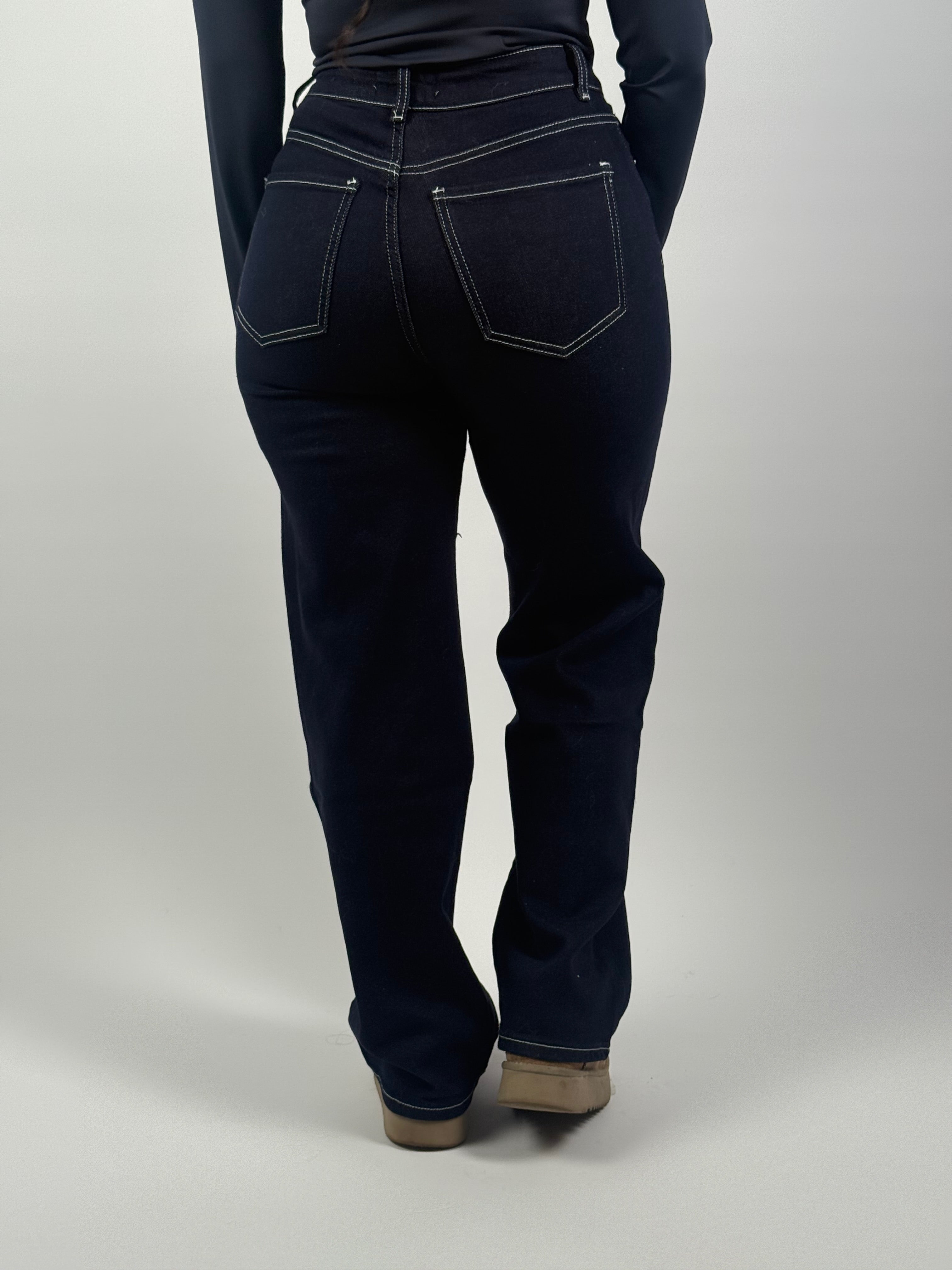 Jeans L 6285-7 Loose Straight D. Blauw