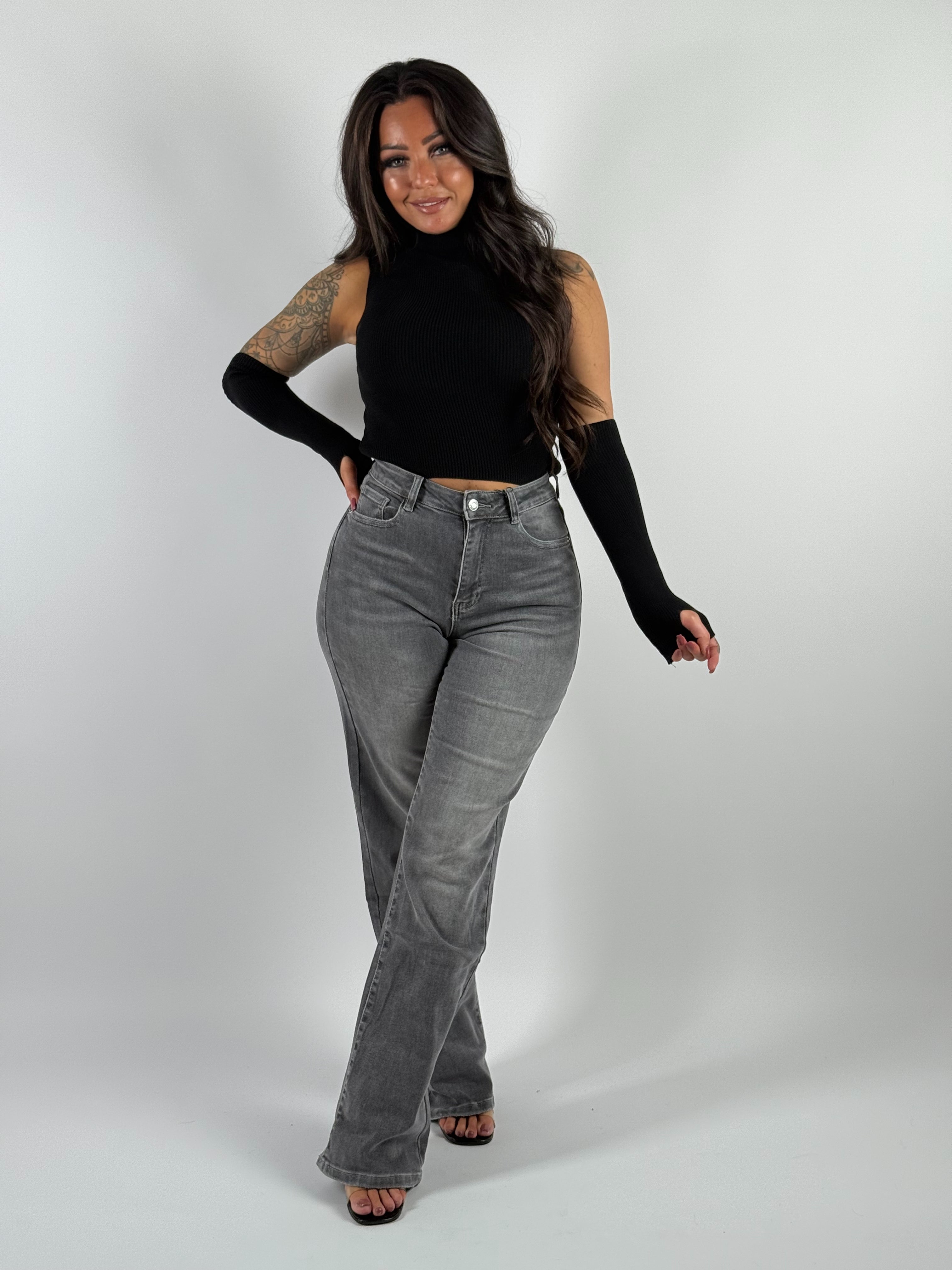 Jeans 6270 Extra Long Straight Grijs