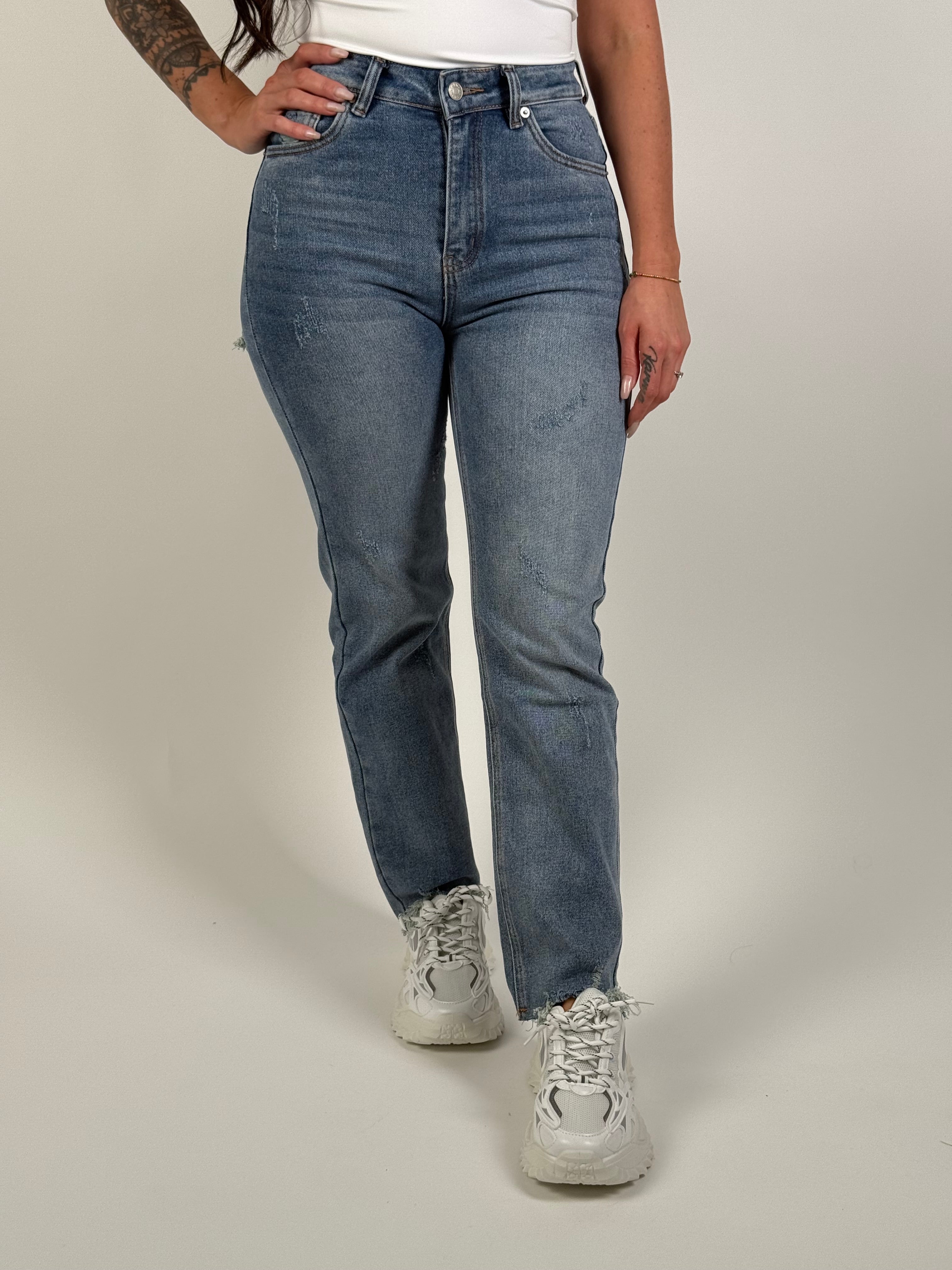 Jeans K 703-1 Straight Blauw