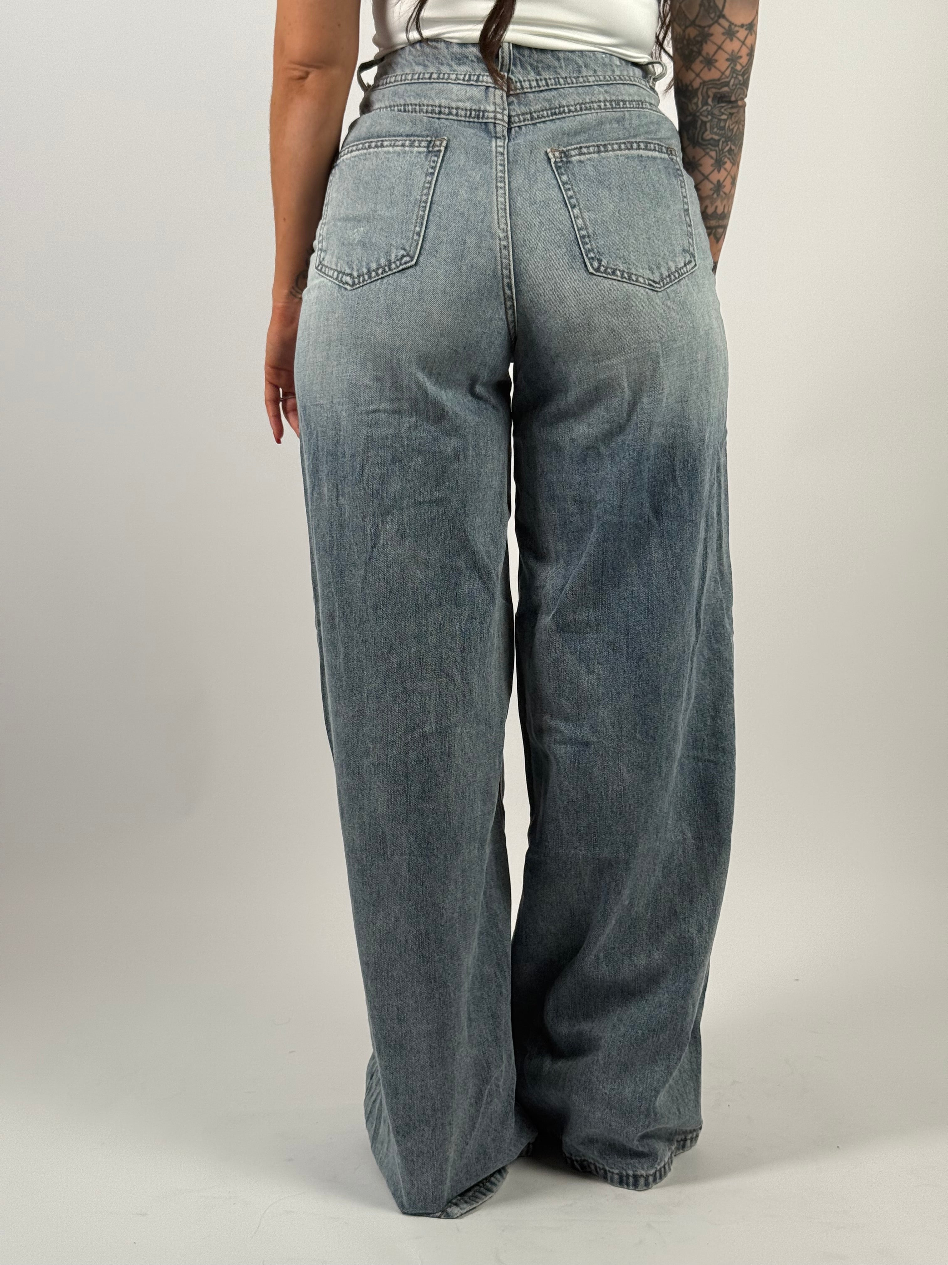 Jeans H 5357 Extra Long Wide Blauw