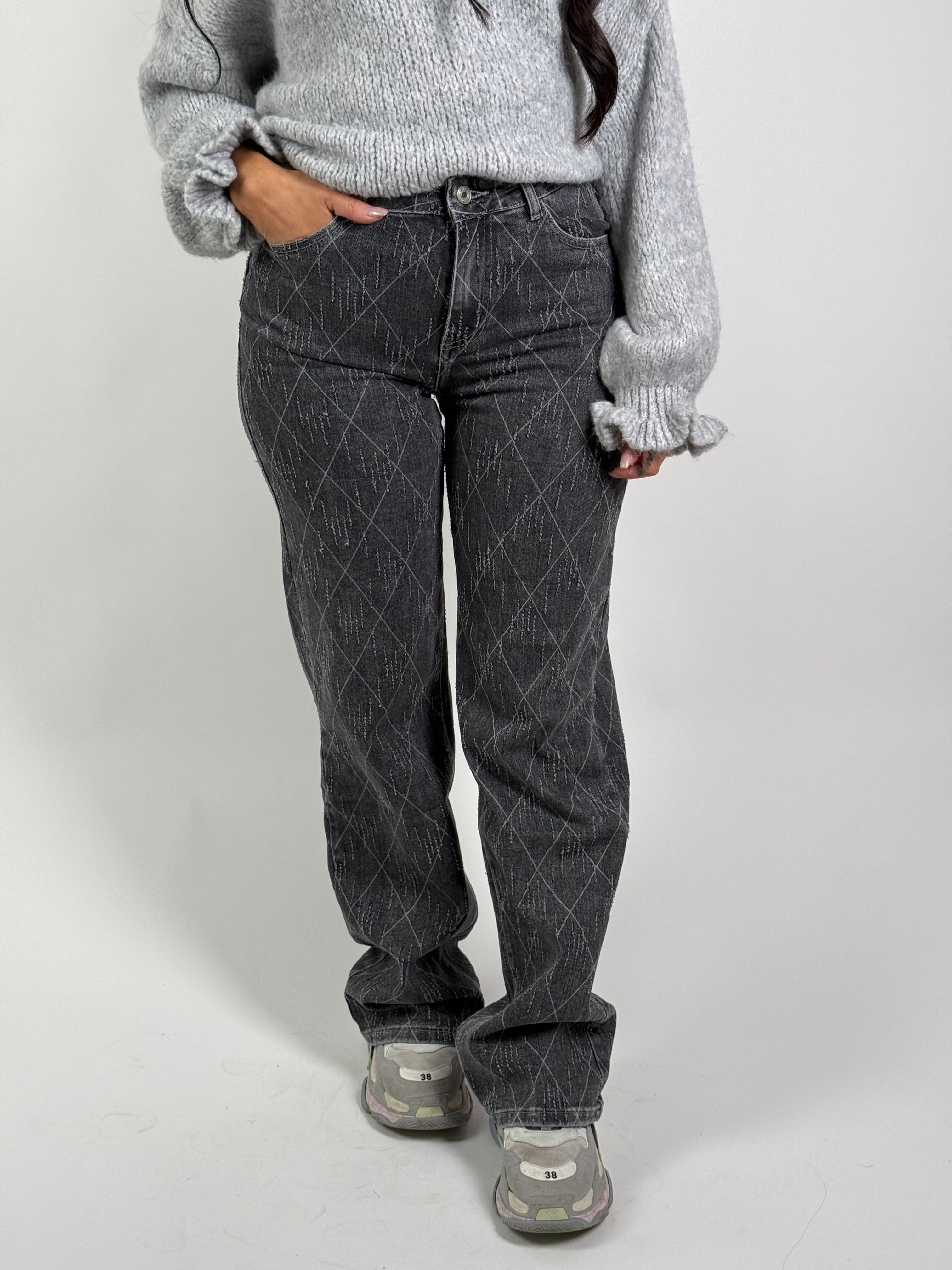 Jeans H 810-2 Wide D. Grijs