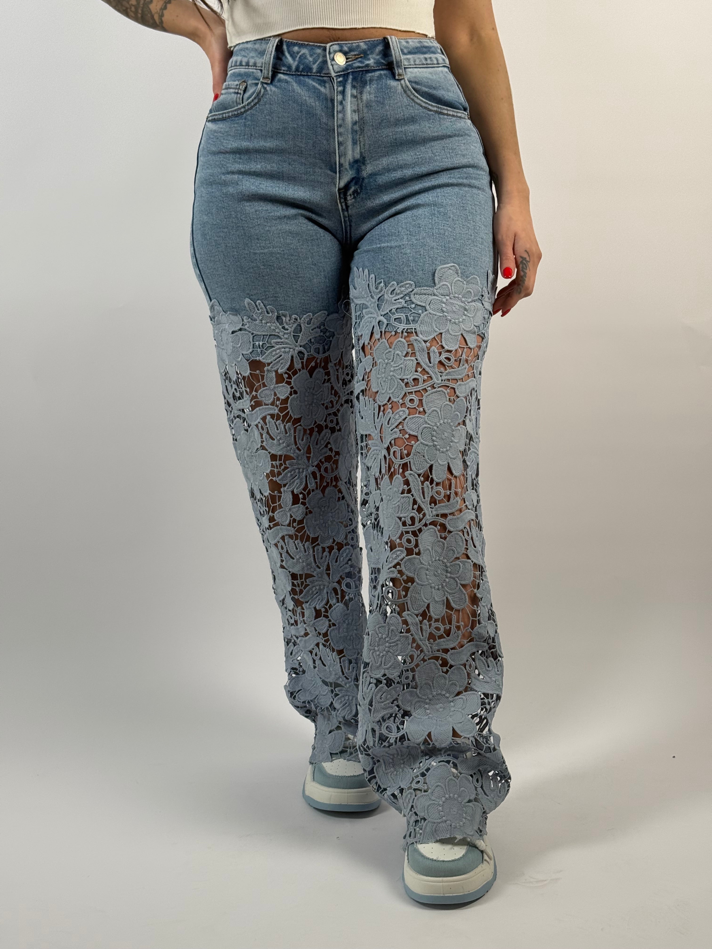 Jeans L 6060-5 Kant Wide Blauw