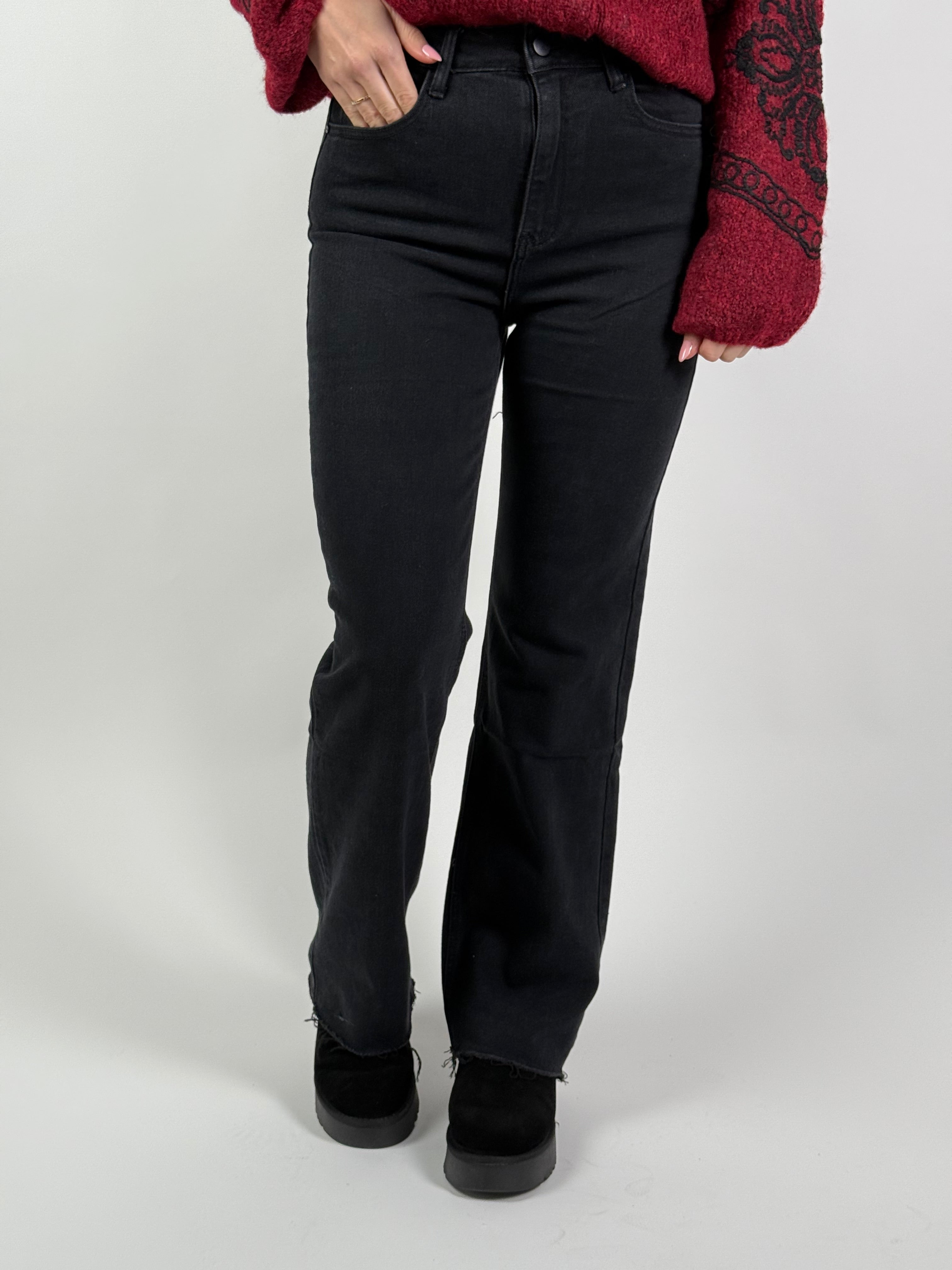 Jeans R 2188 Wide Leg Zwart