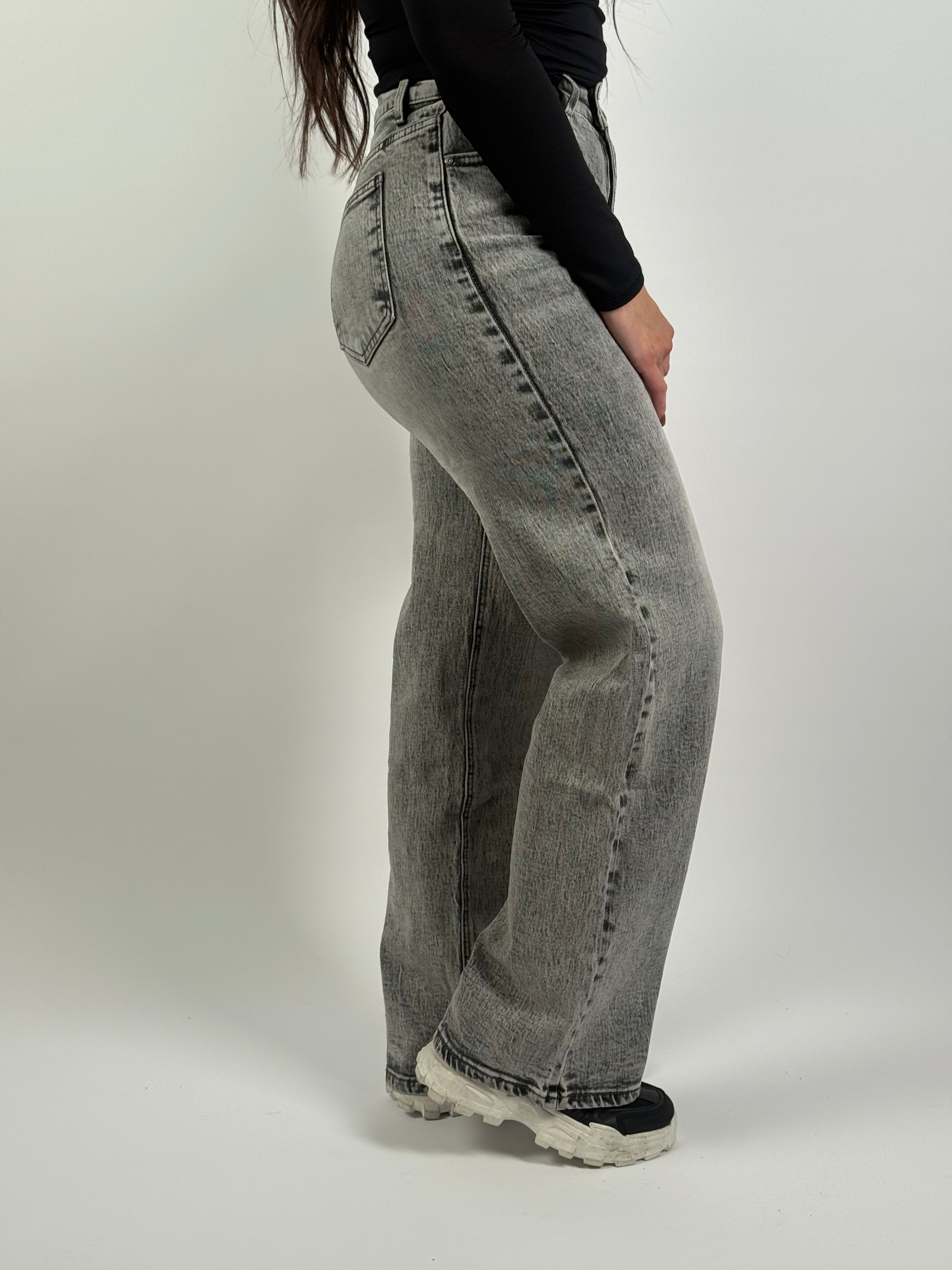 Jeans F 5337 Wide Leg Grijs