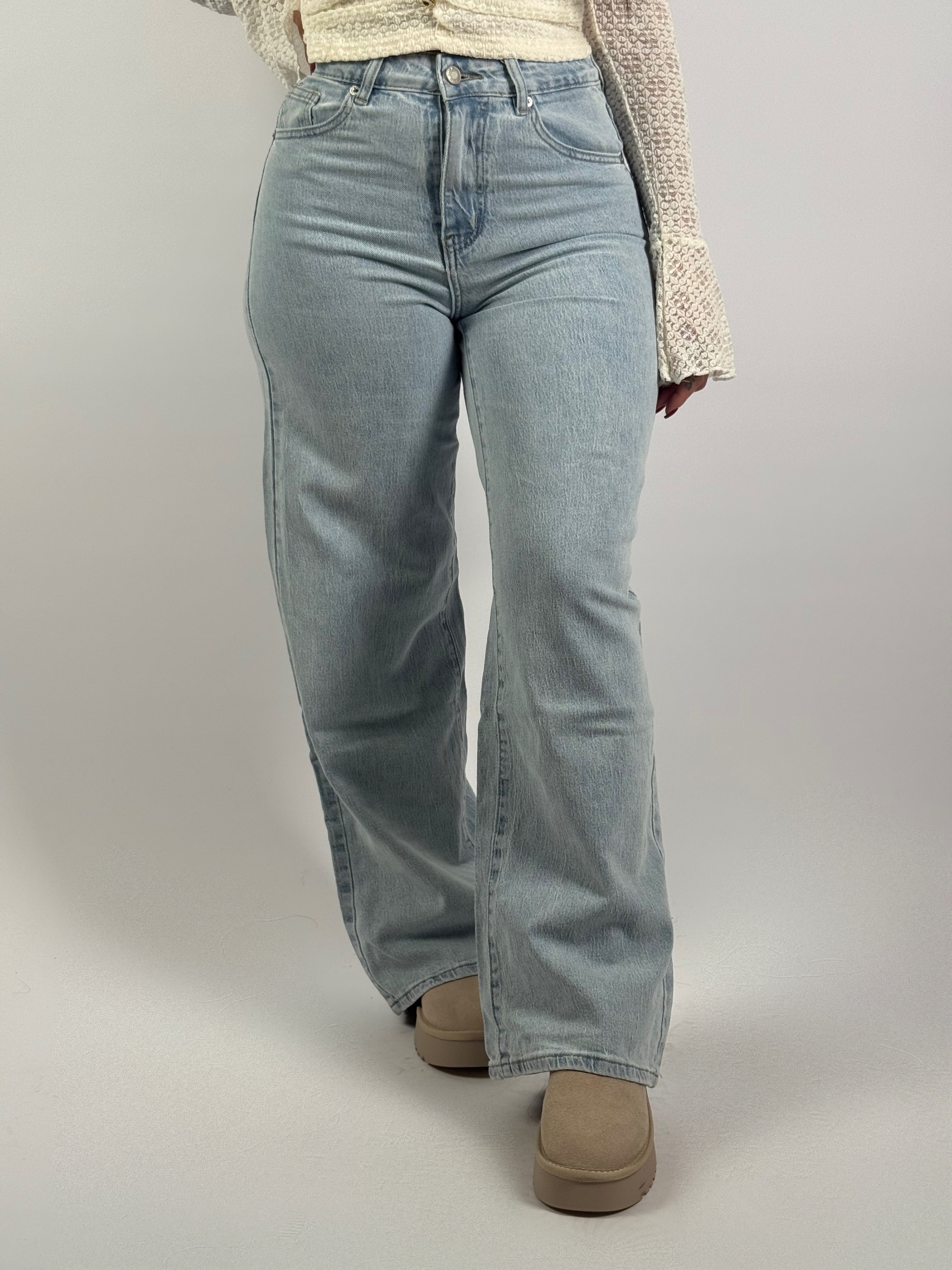 Jeans L 3362-3 Wide Leg Blauw