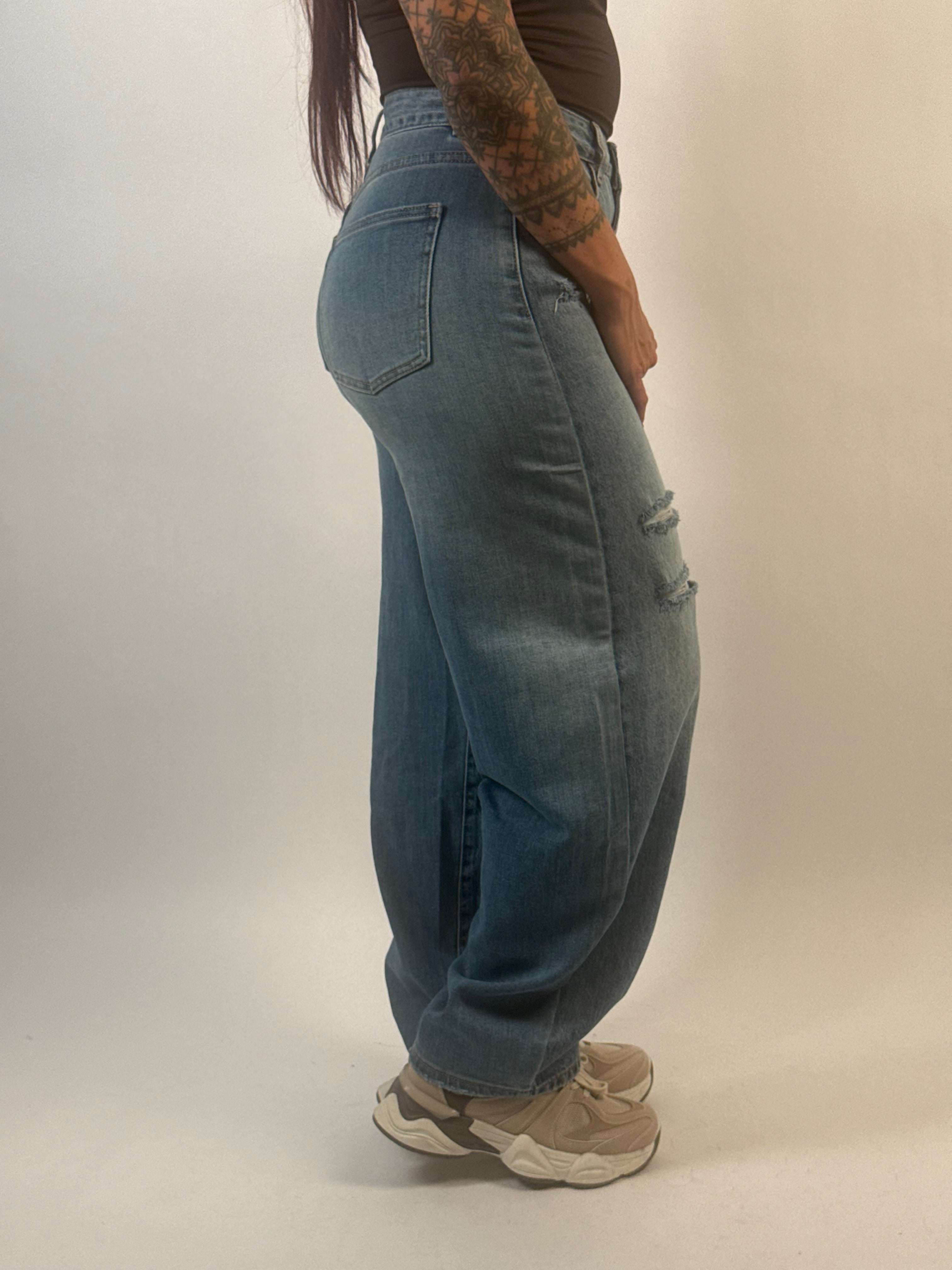 Jeans L 6064-2 Balloon Blauw