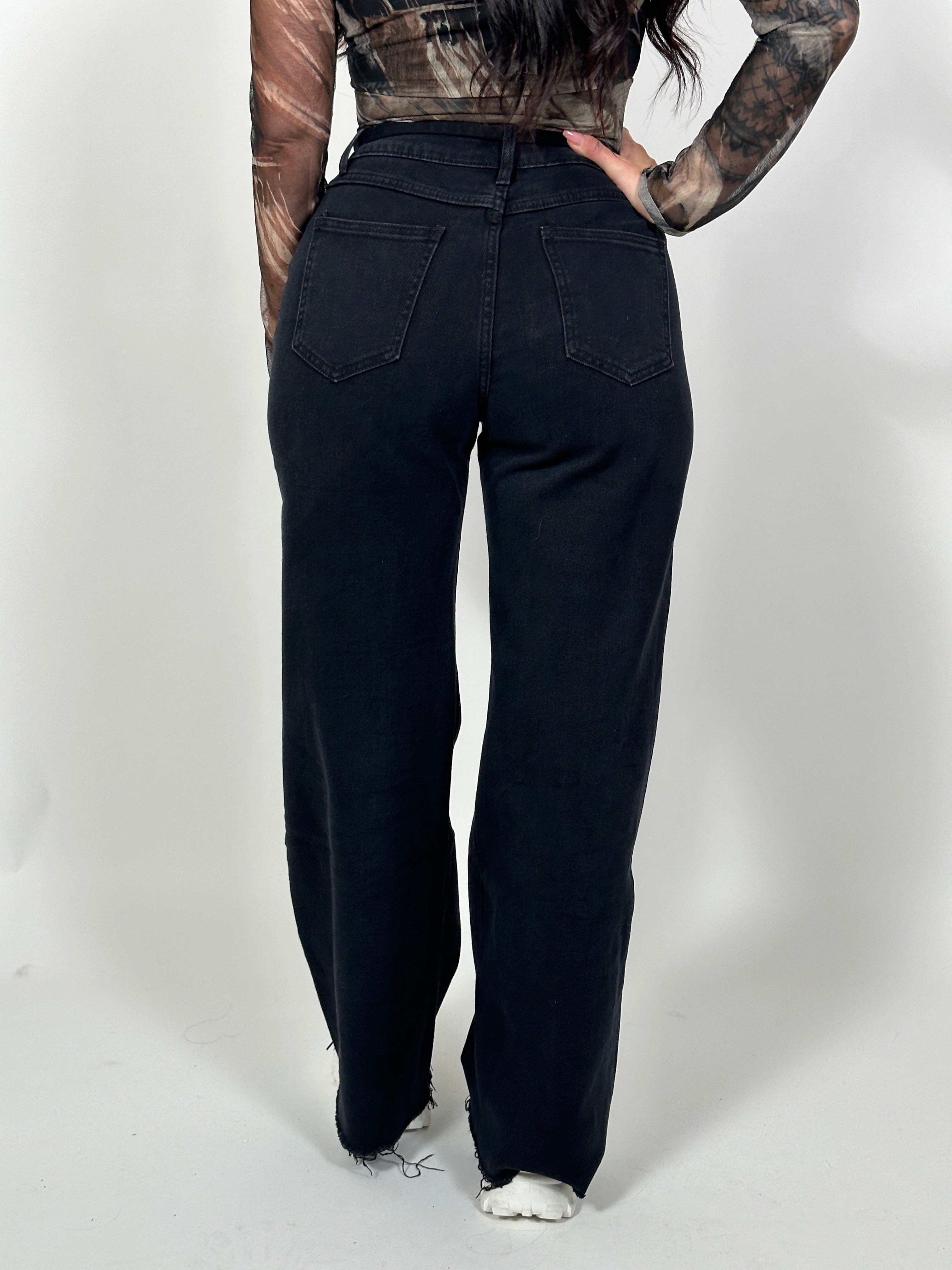 Jeans R Wide Leg 2671 Zwart