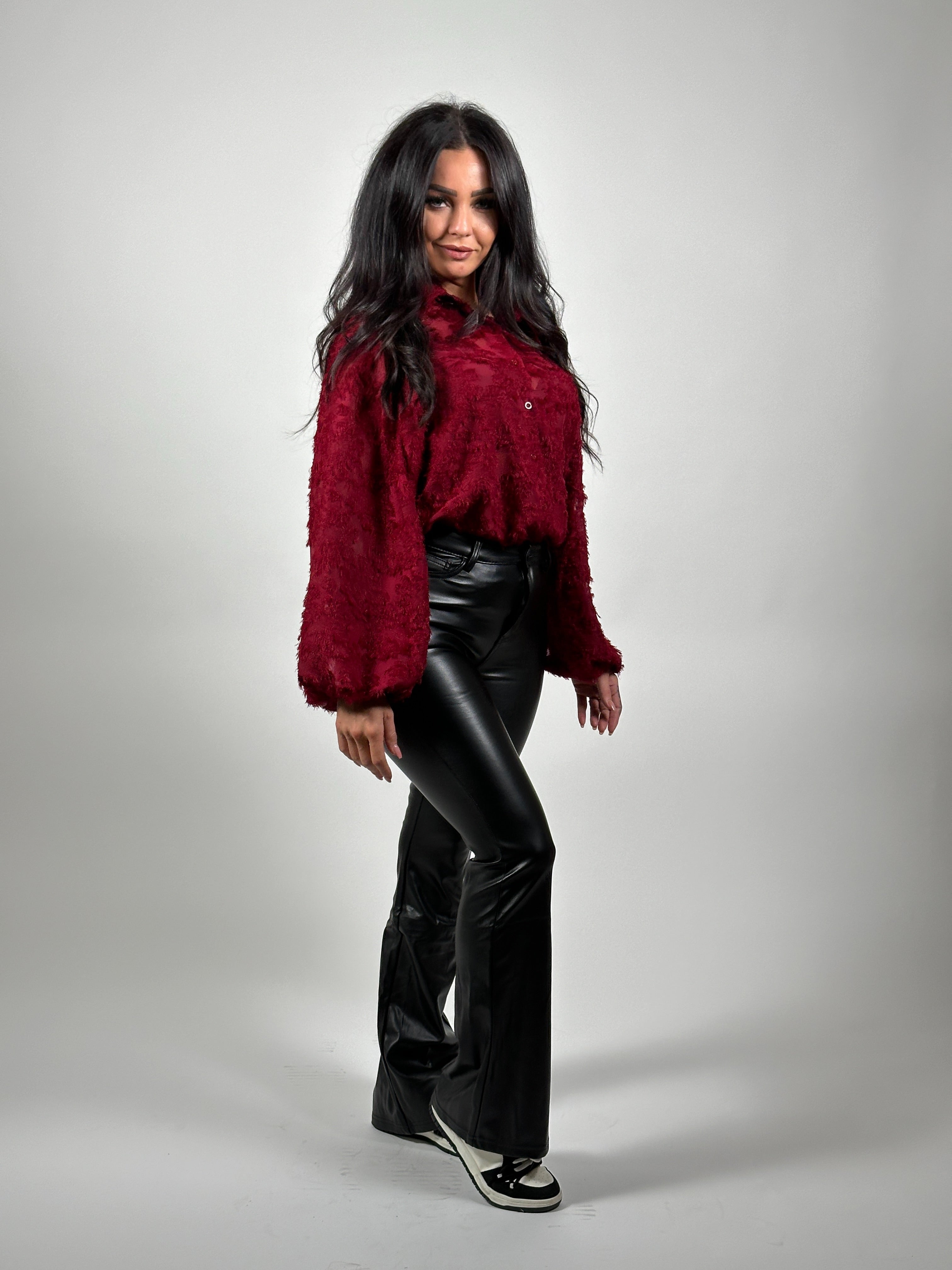 Broek H 027 Leer Zwart