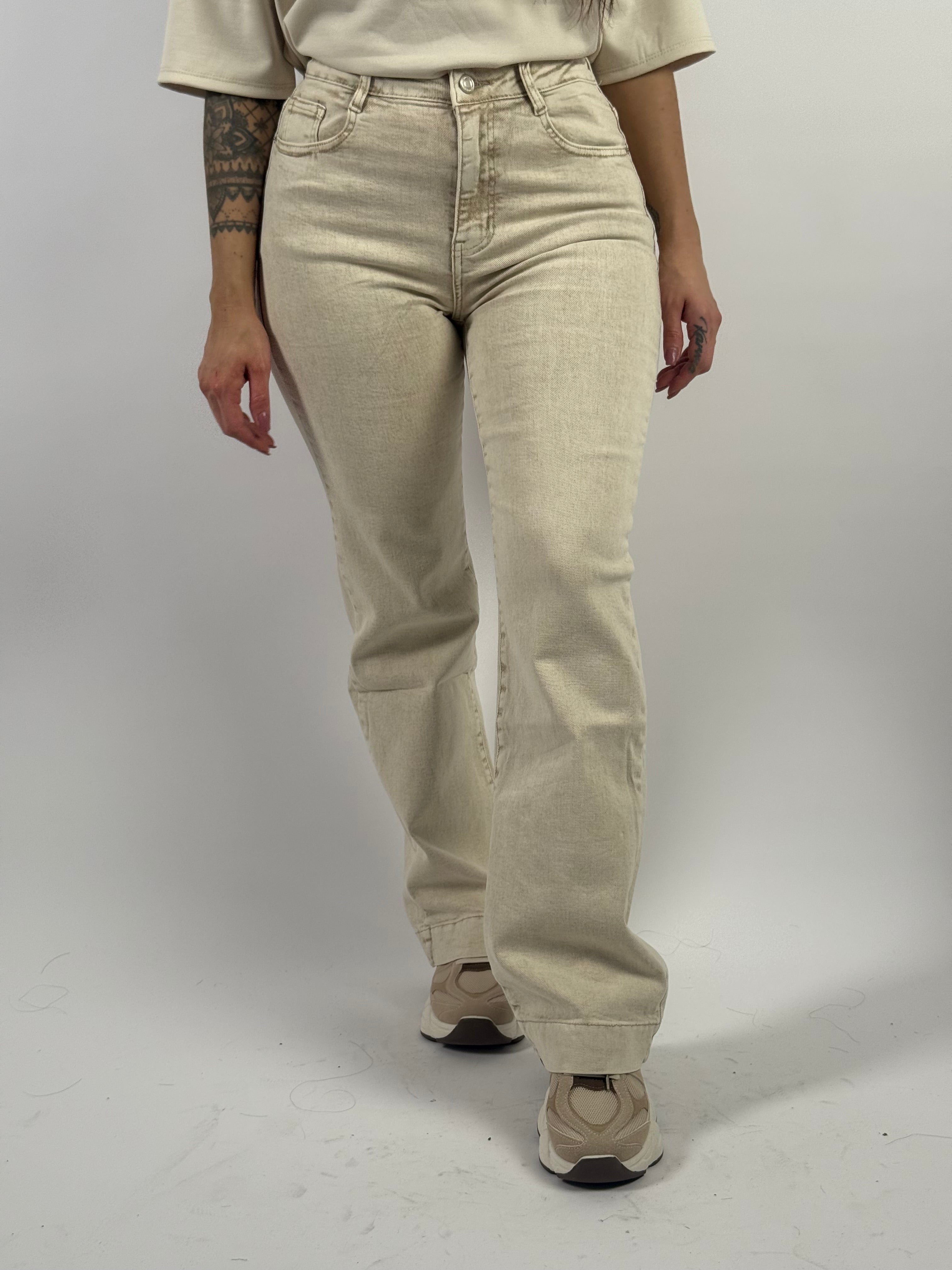 Jeans B 78225 Wide Leg Beige