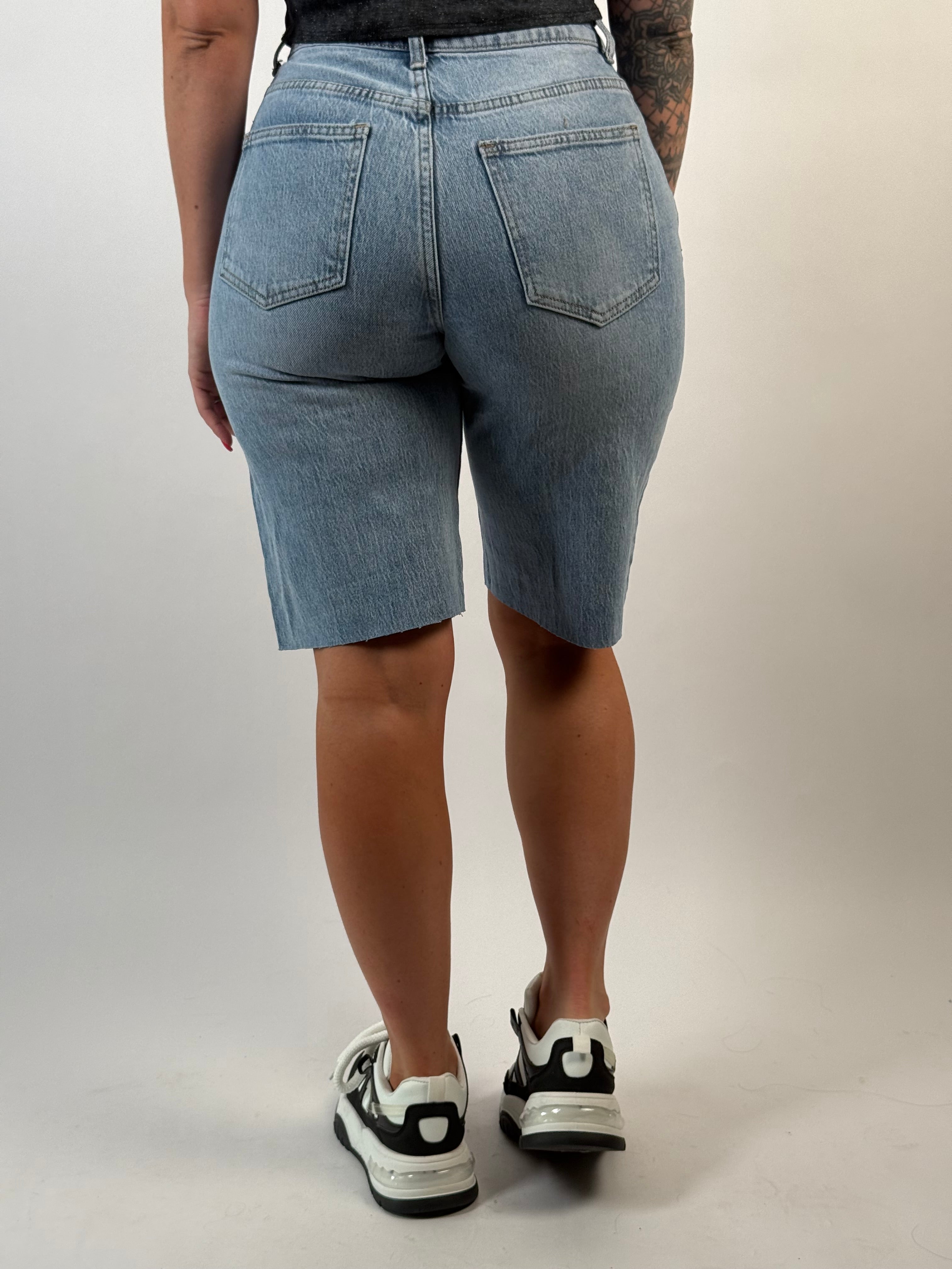 Jeans Short B 203A Blauw