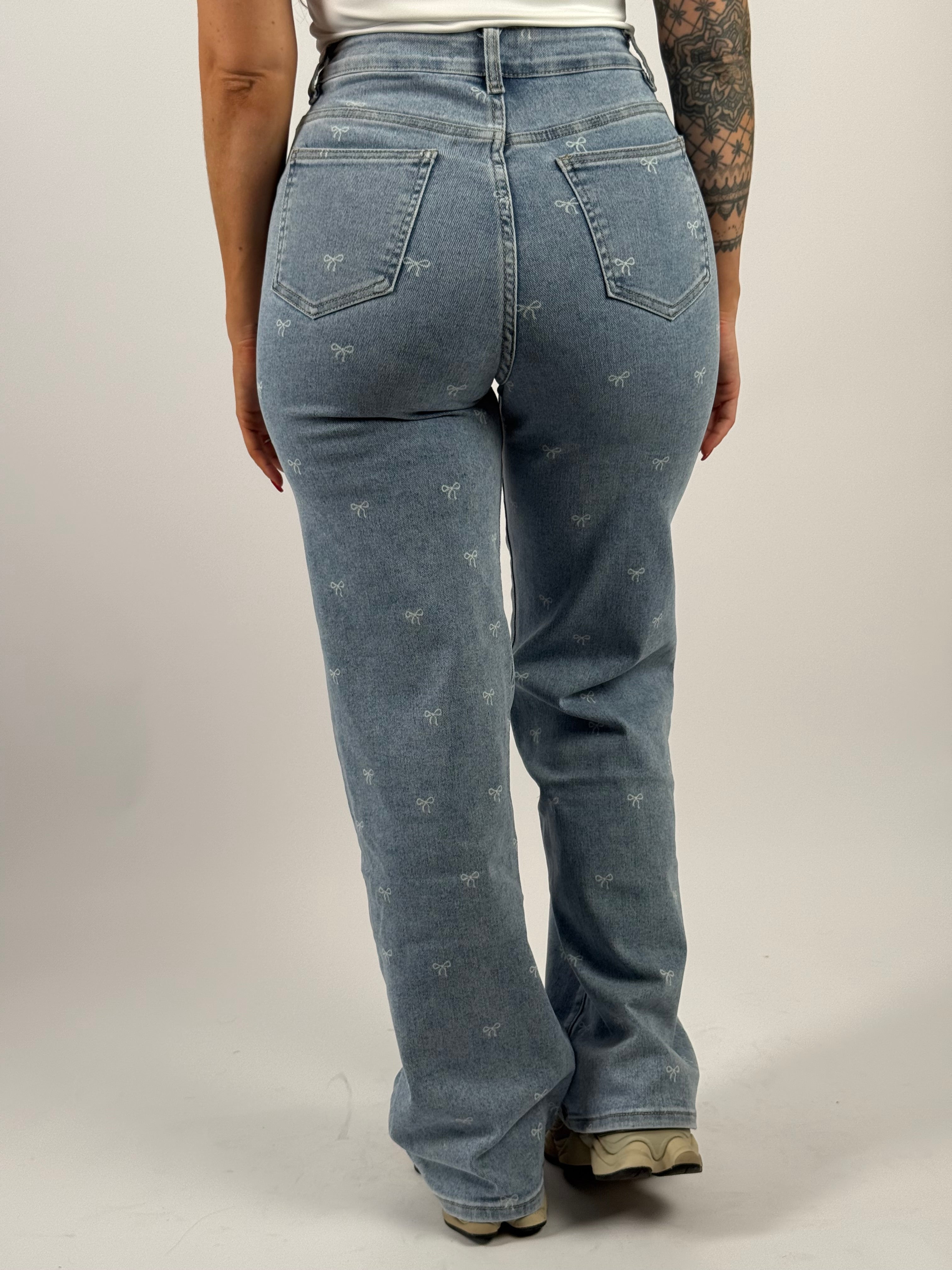Jeans H 6751 Strik Wide Leg Blauw