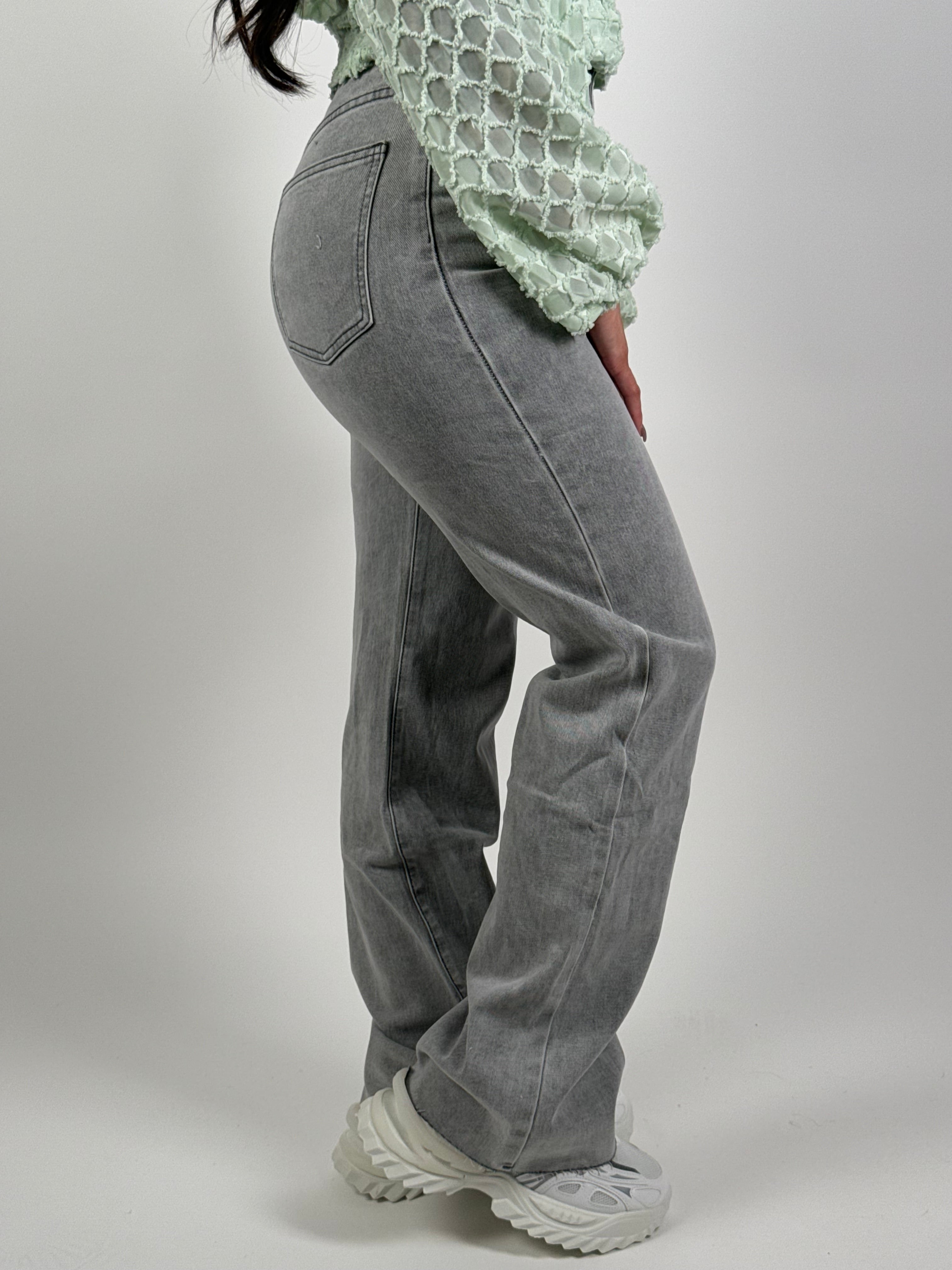 Jeans V 8579 Wide Leg Grijs