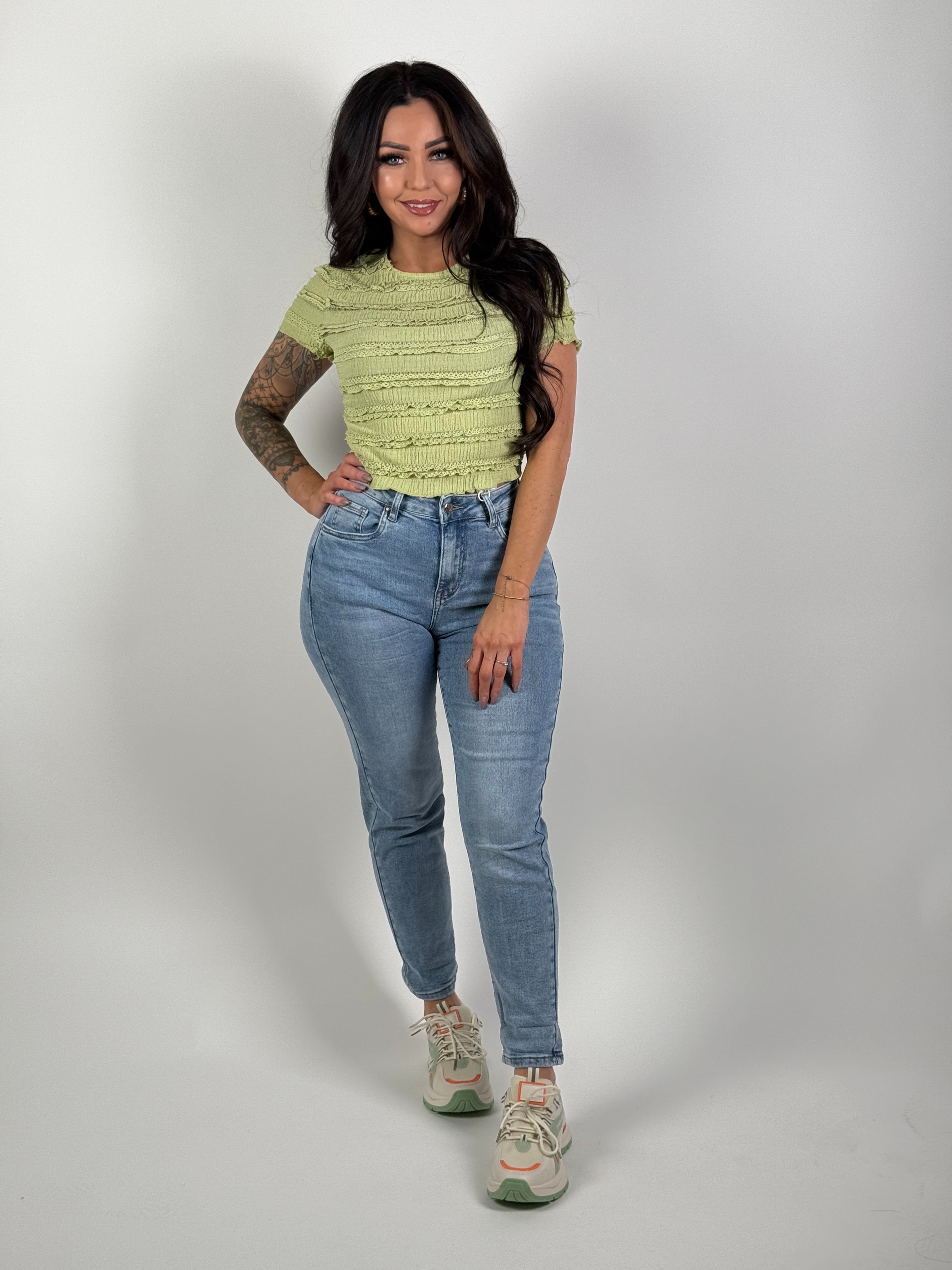 Jeans H 306-1 Mom Blauw