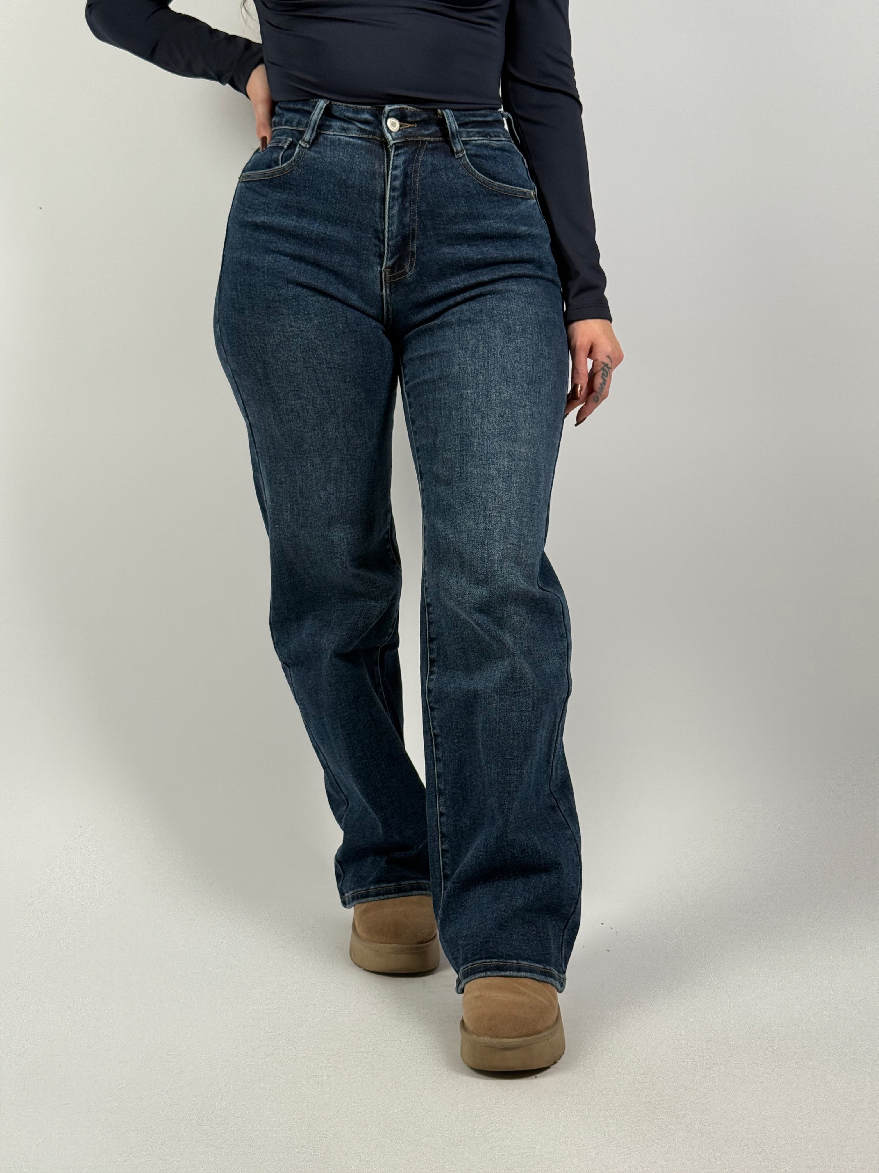 Jeans L 6320-4 Wide Leg Blauw