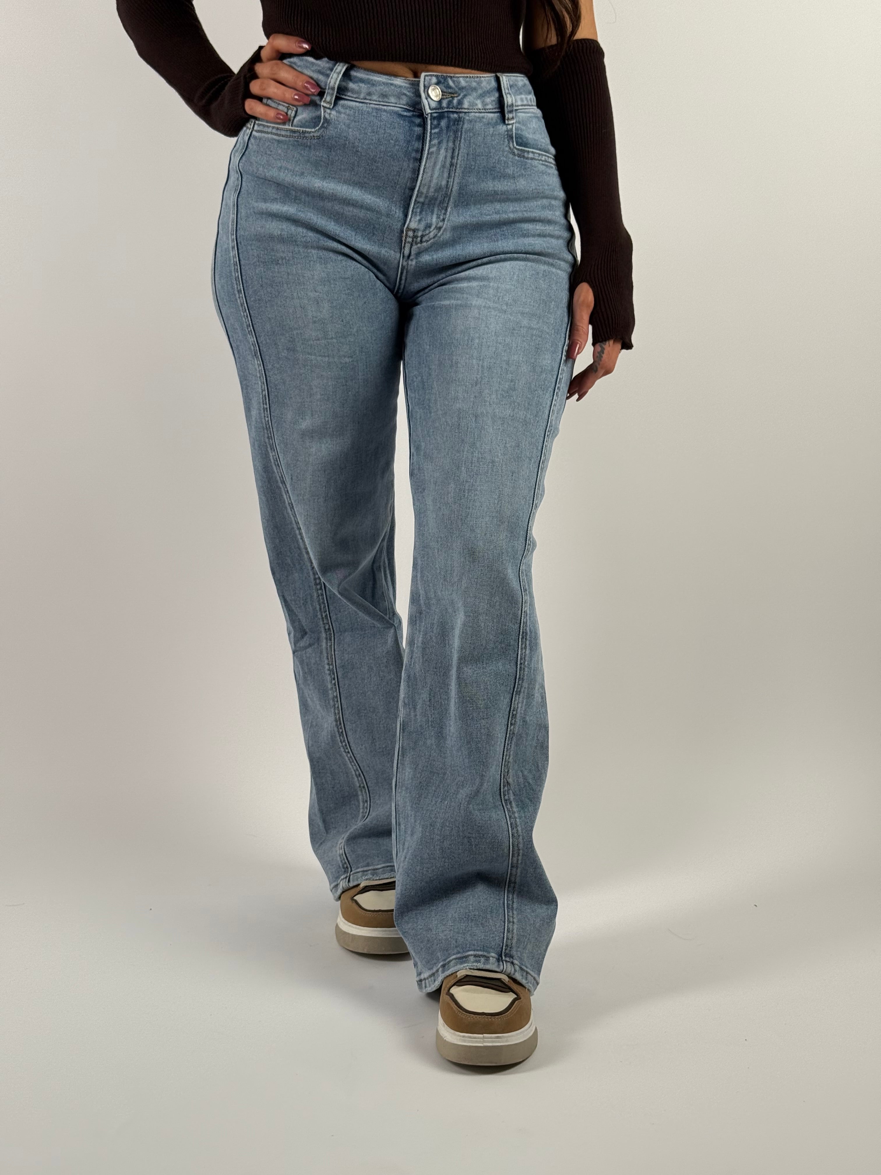 Jeans H 909-2 Wide Leg Blauw