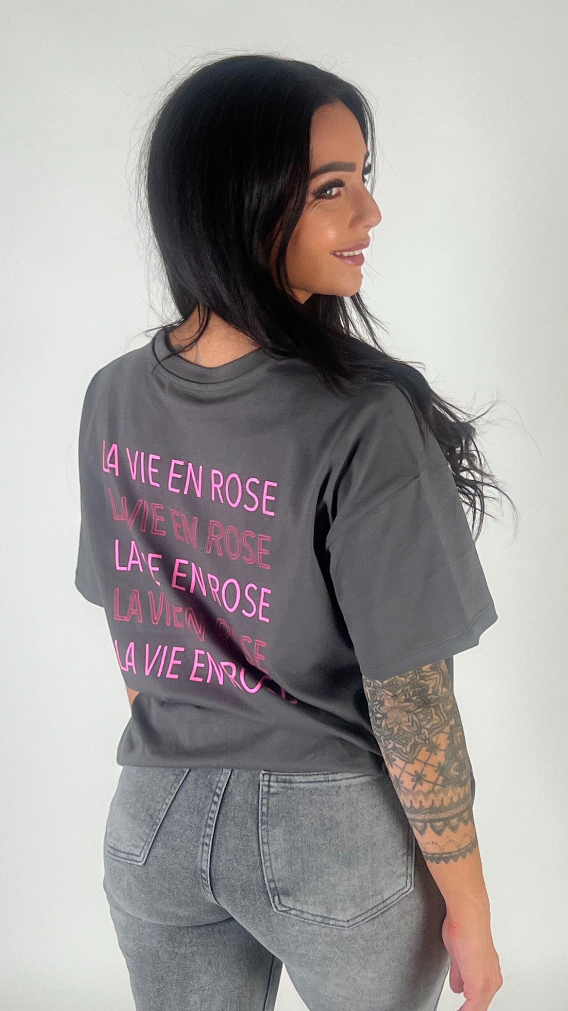 T- Shirt La Vie Grijs