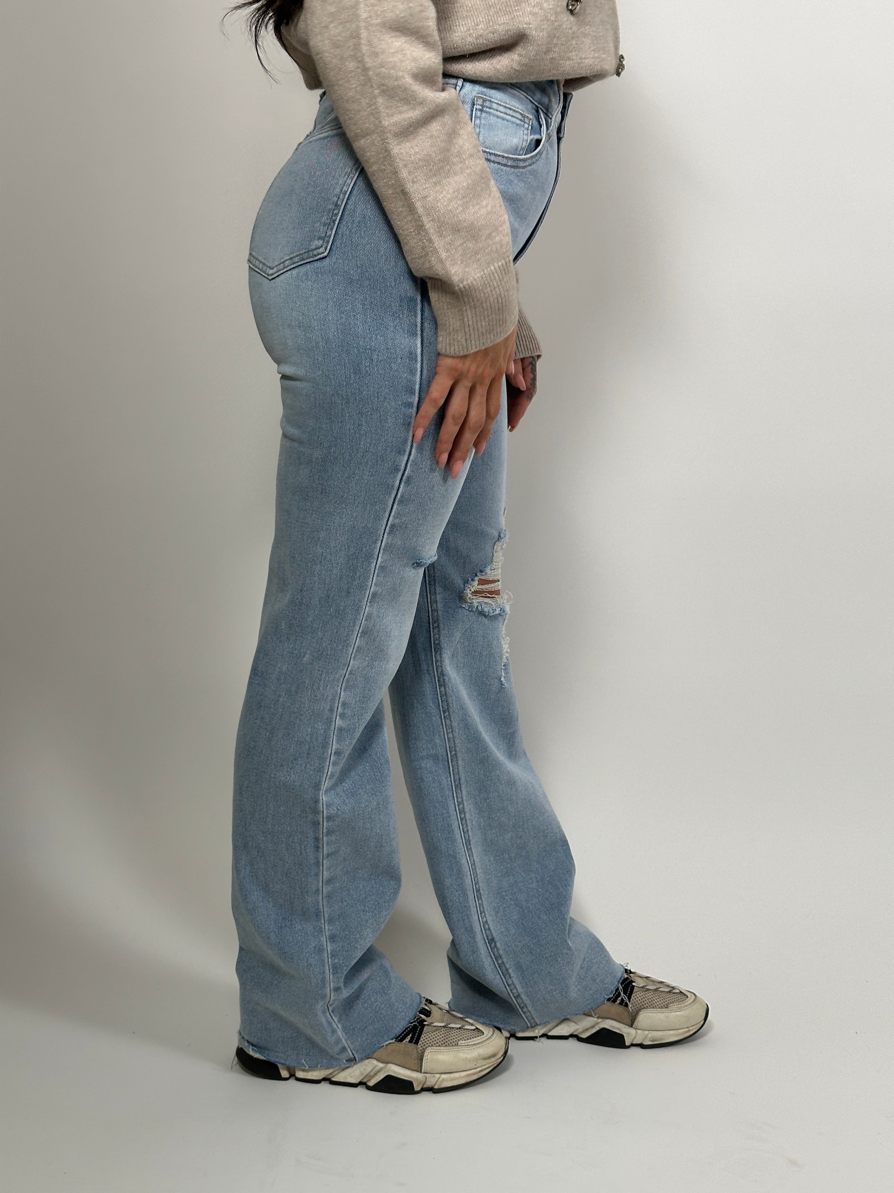 Jeans R 2533 Wide Leg Blauw