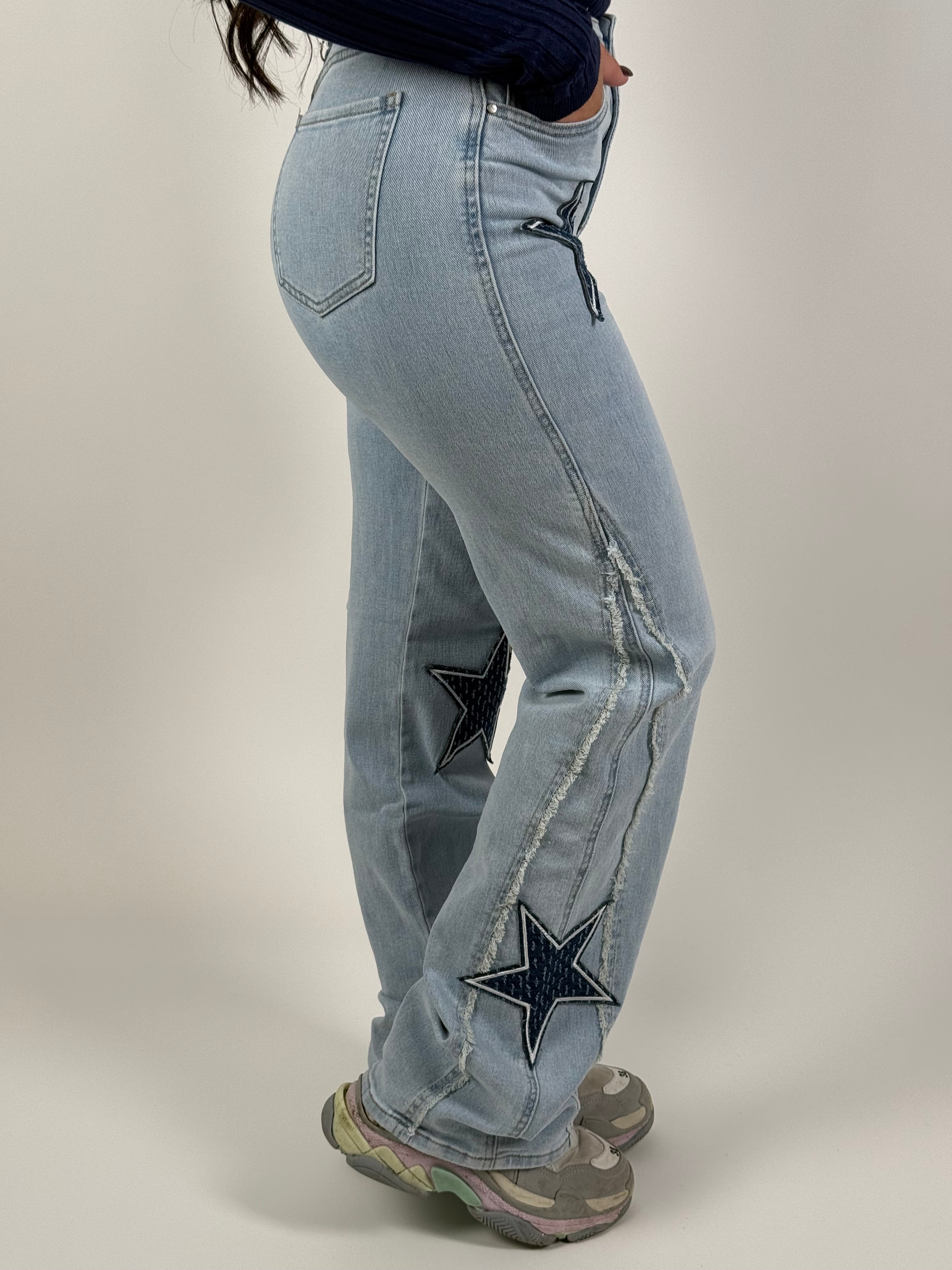 Jeans R 2926 Ster Wide Leg Blauw