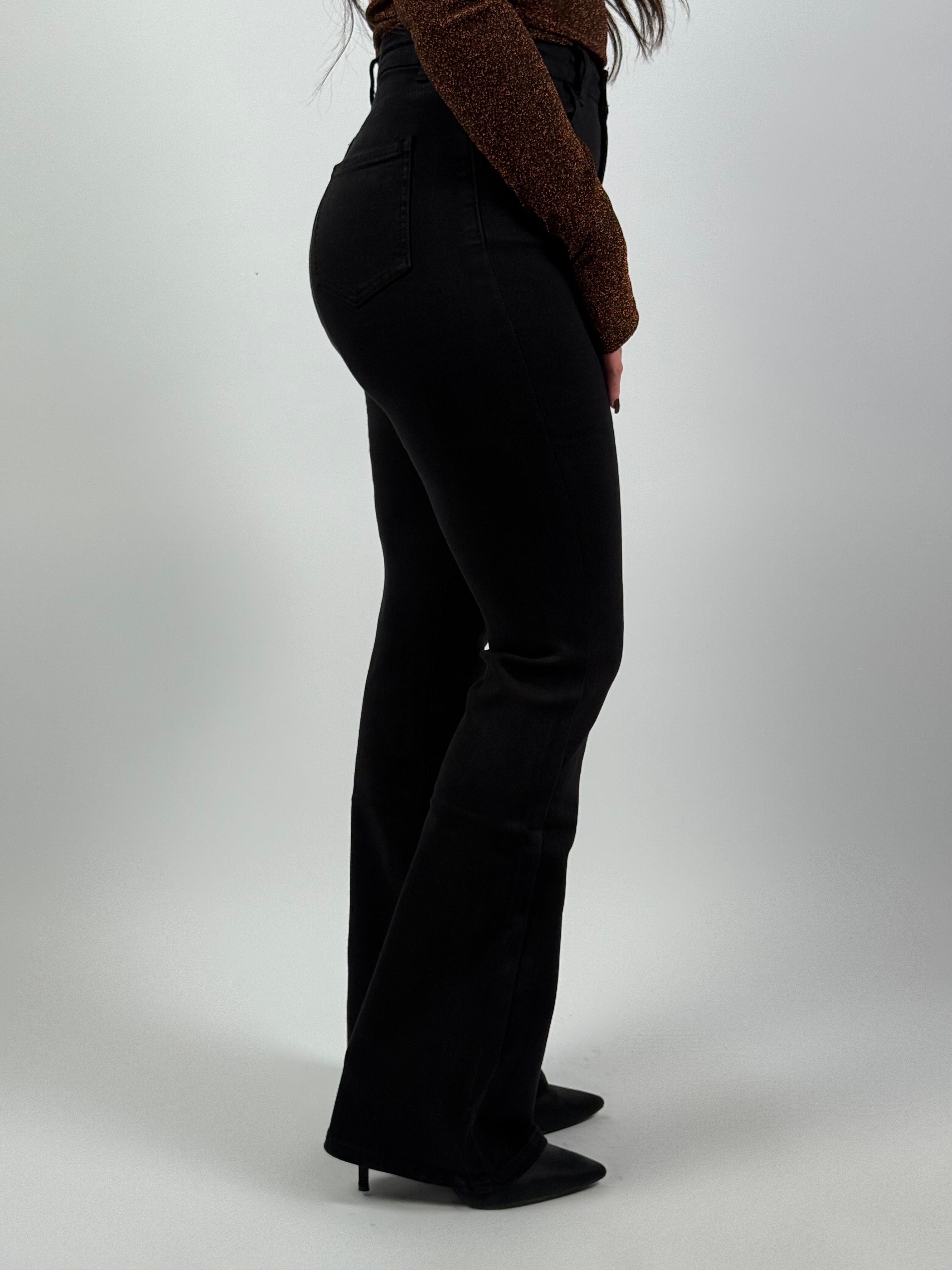 Jeans Flared L 6267-7 Zwart