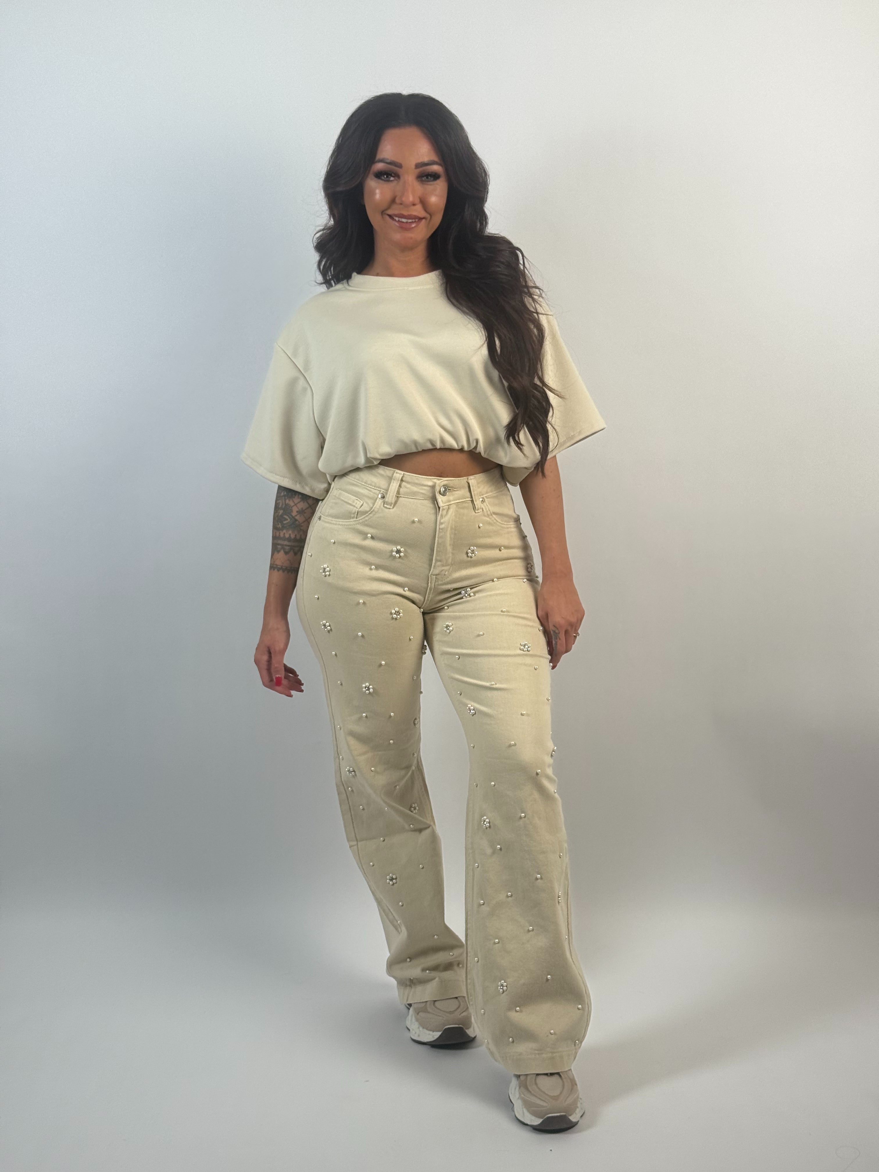 Jeans J 9293-3 Parel Wide Leg Beige