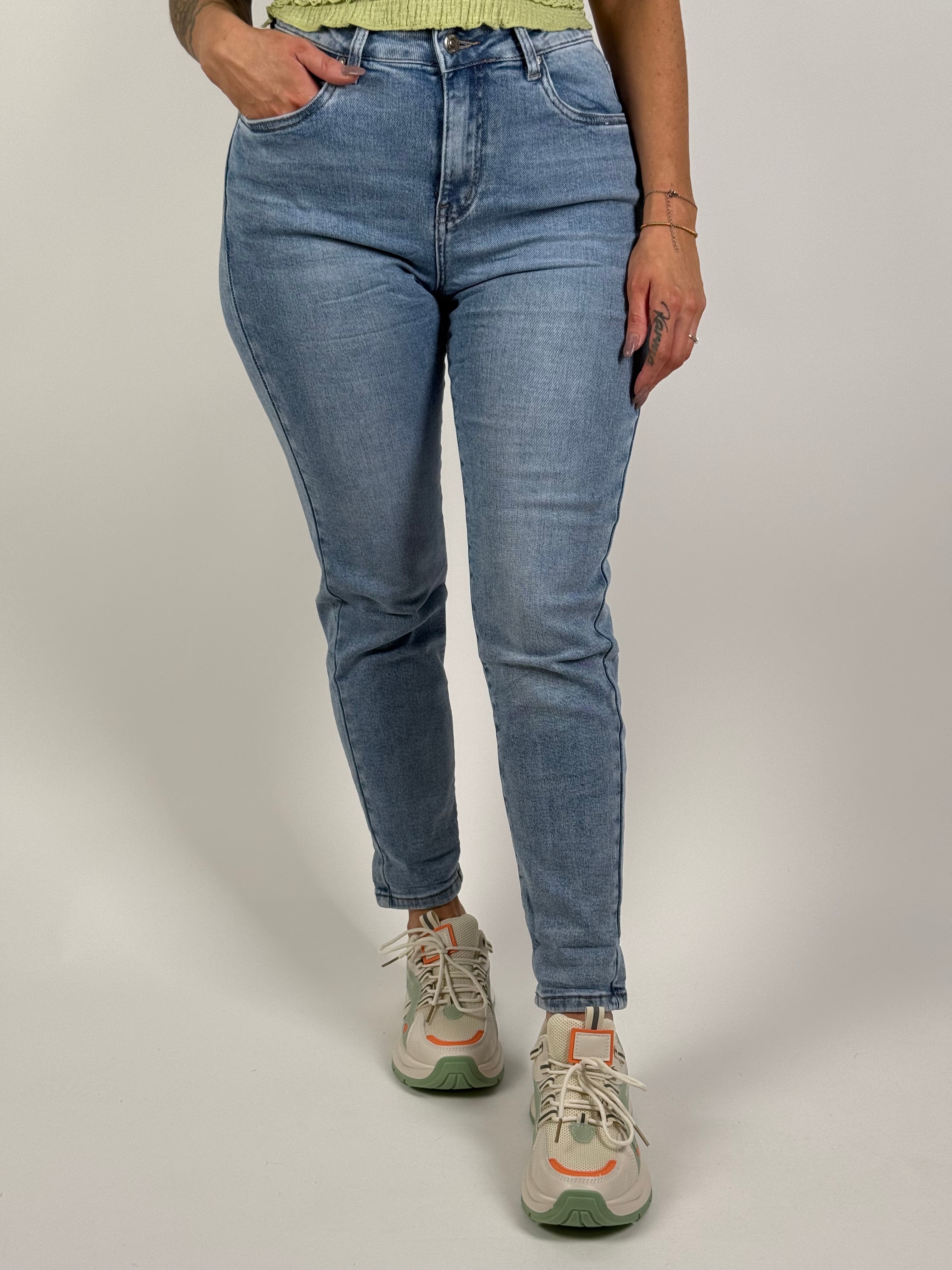 Jeans H 306-1 Mom Blauw