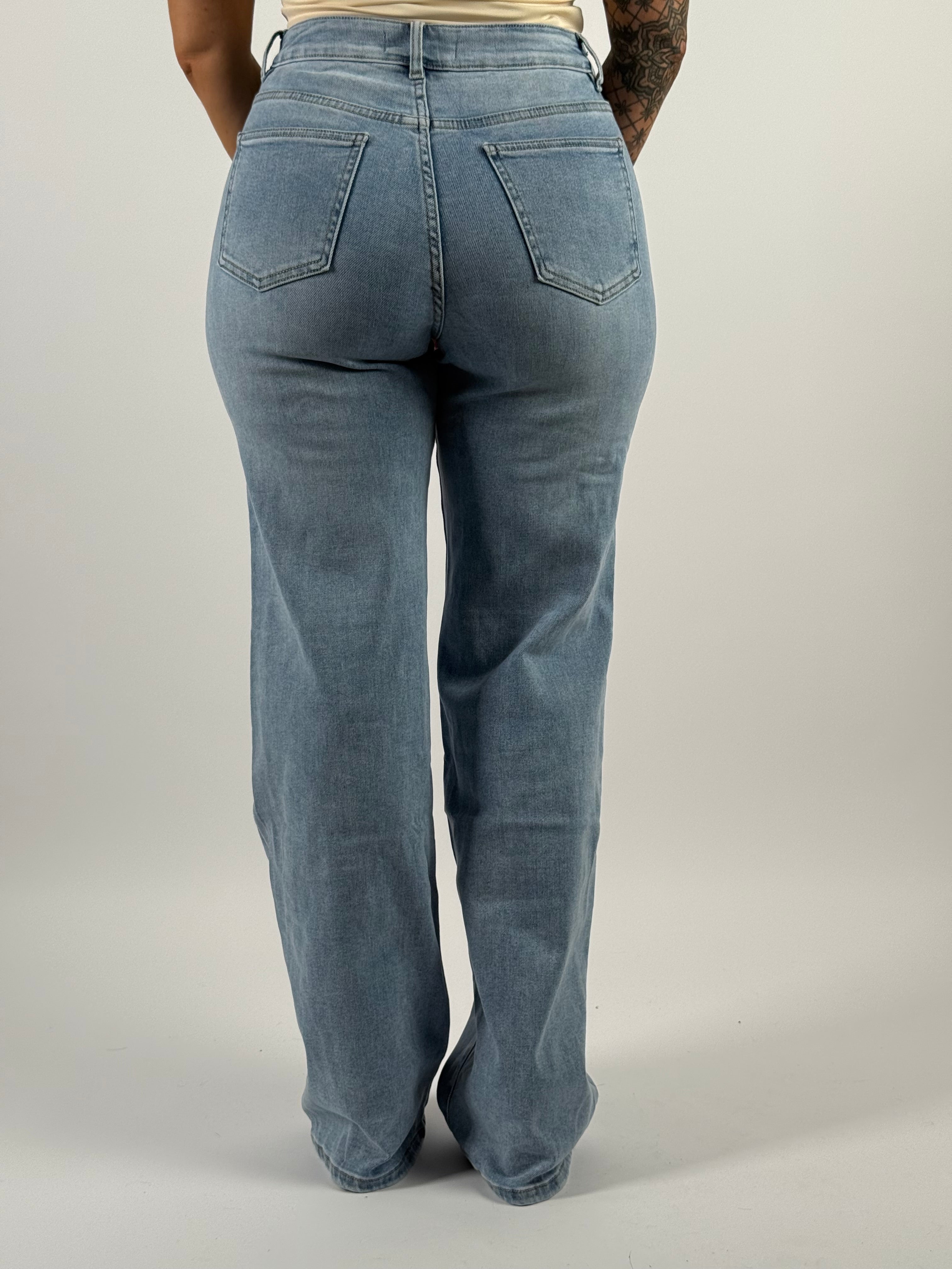 Jeans L 6743-3 Extra Long Wide Blauw