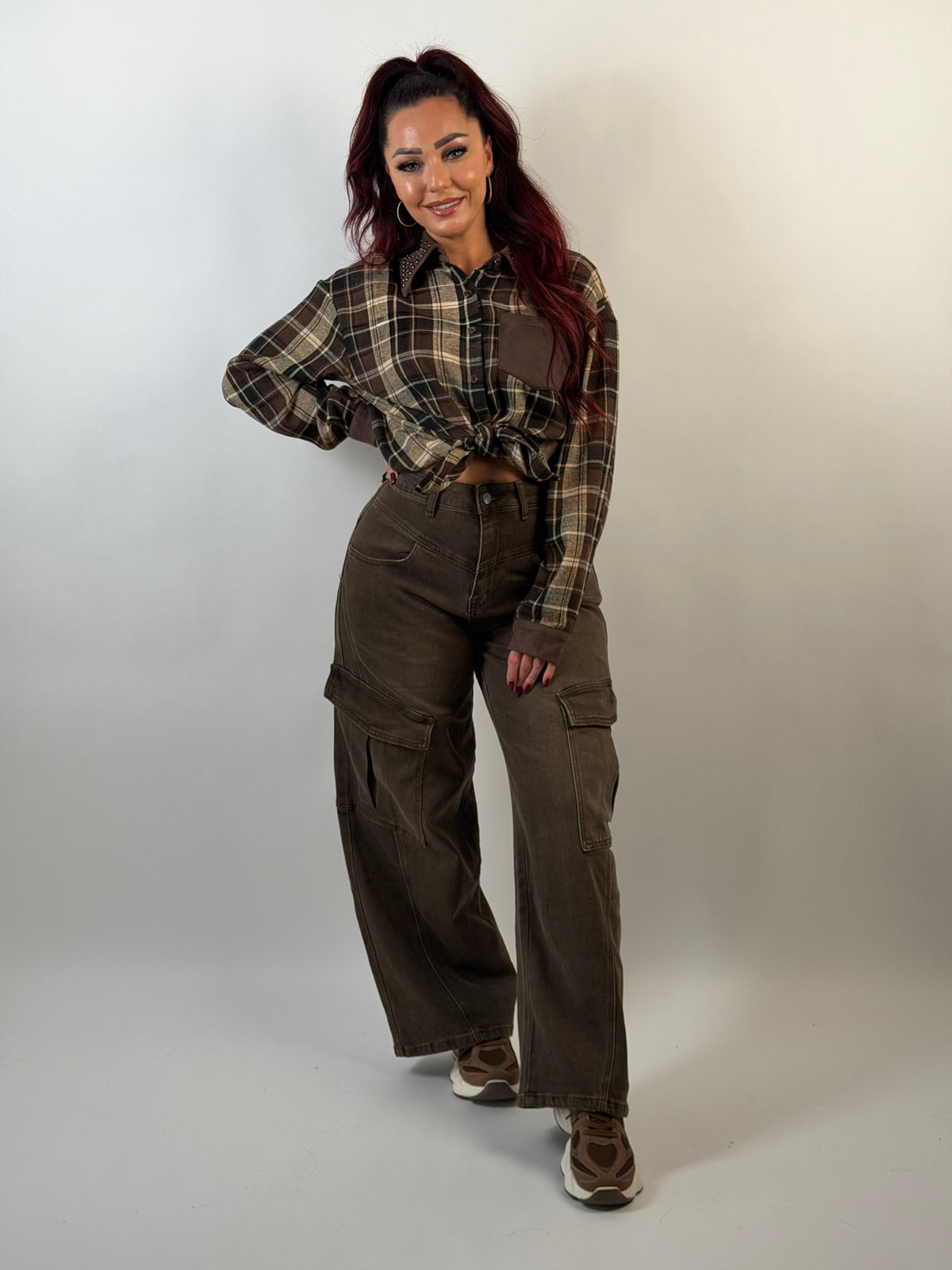 Jeans V 566 Cargo Wide Bruin