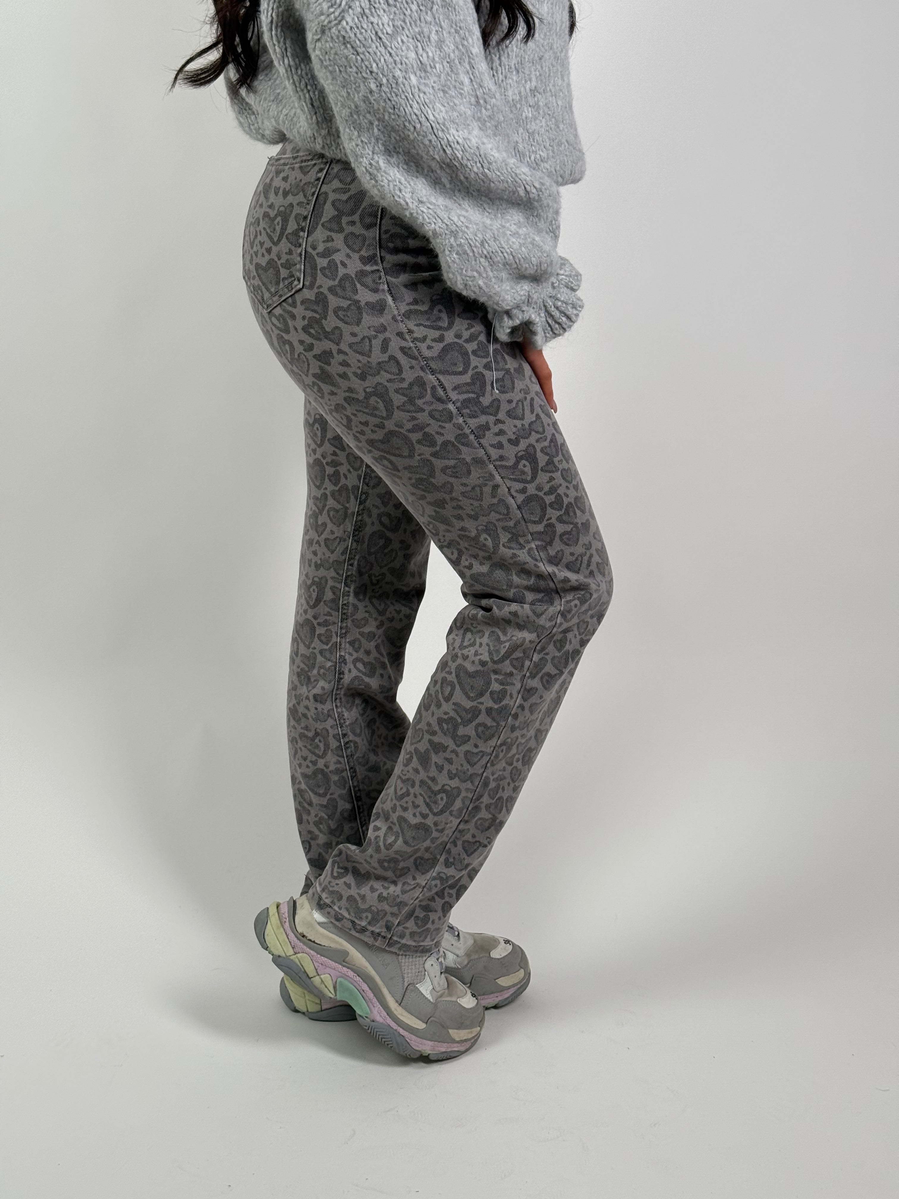 Jeans R 2776 Print Straight Grijs