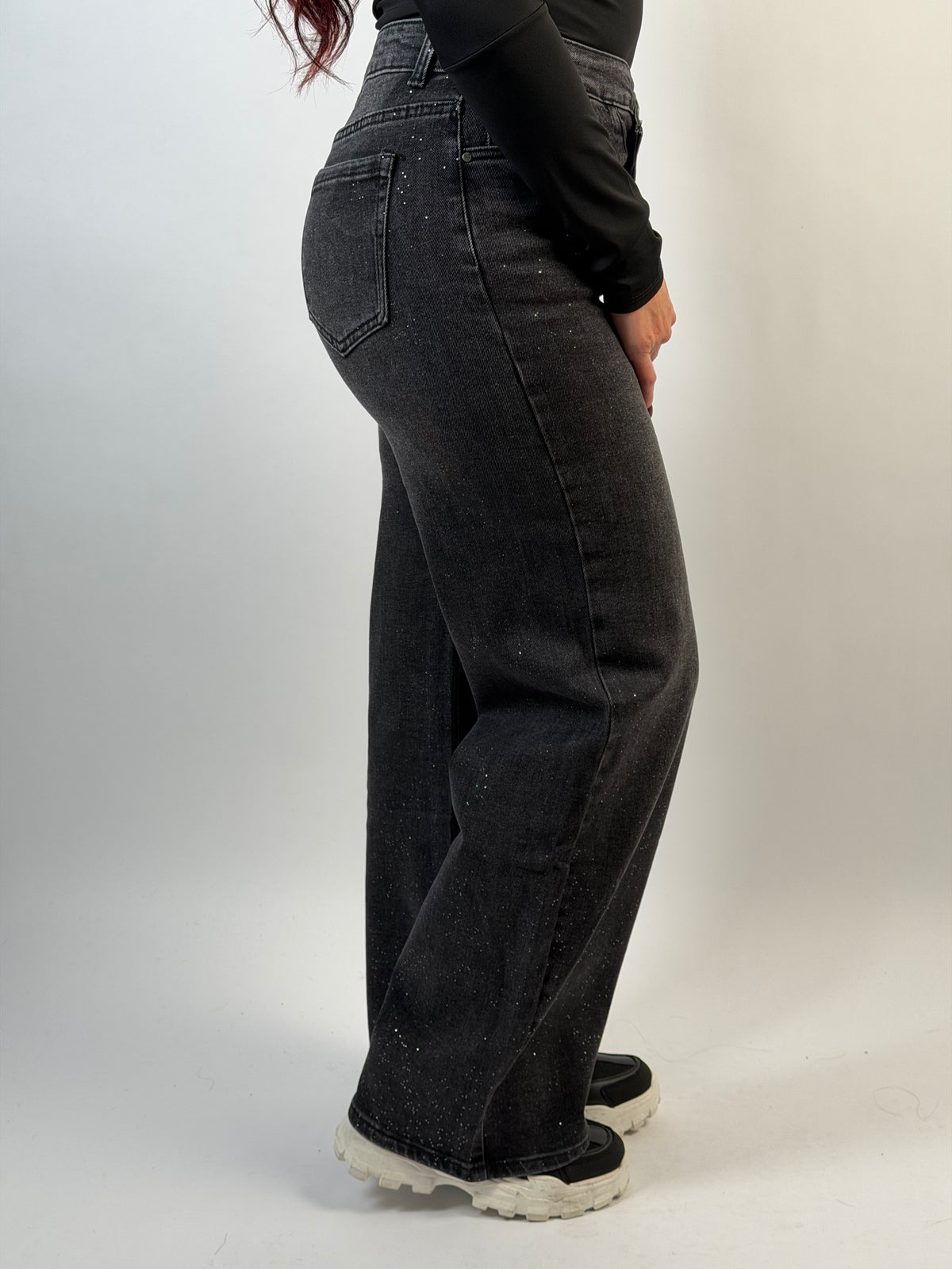 Jeans V 841 Sparkle Wide Grijs