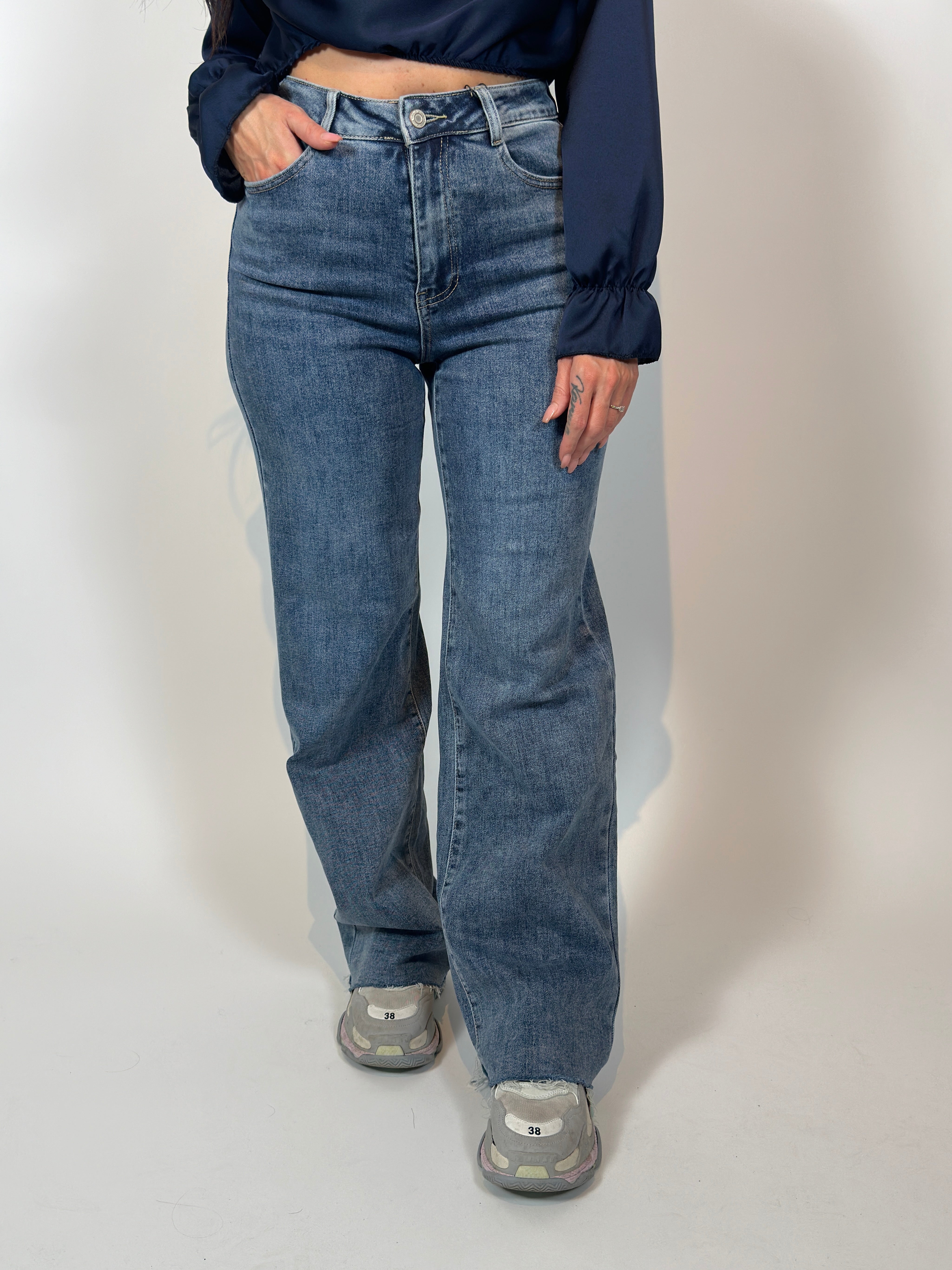 Jeans L 262-7 Wide Leg Blauw