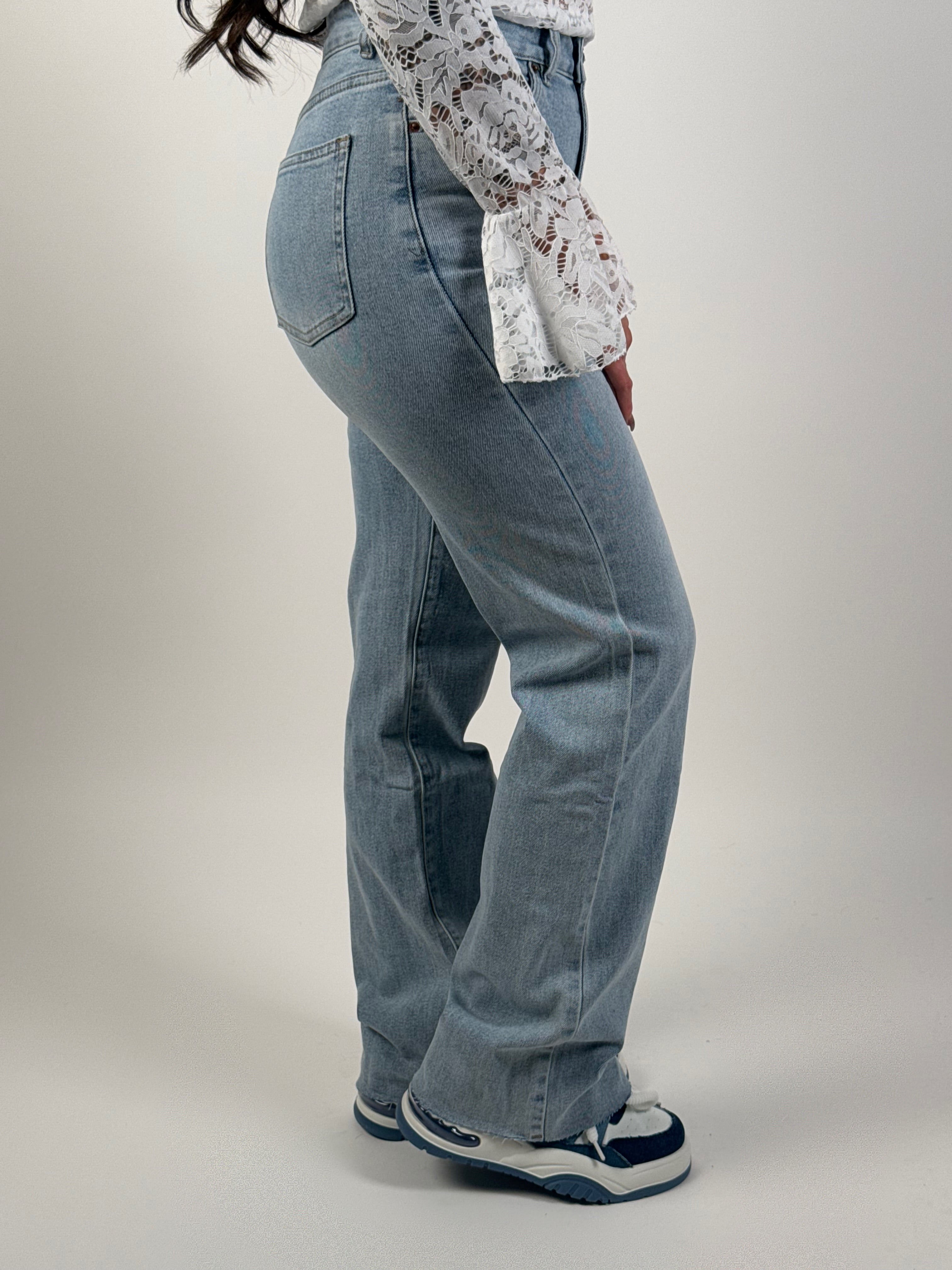 Jeans V 8646 Wide Leg Blauw