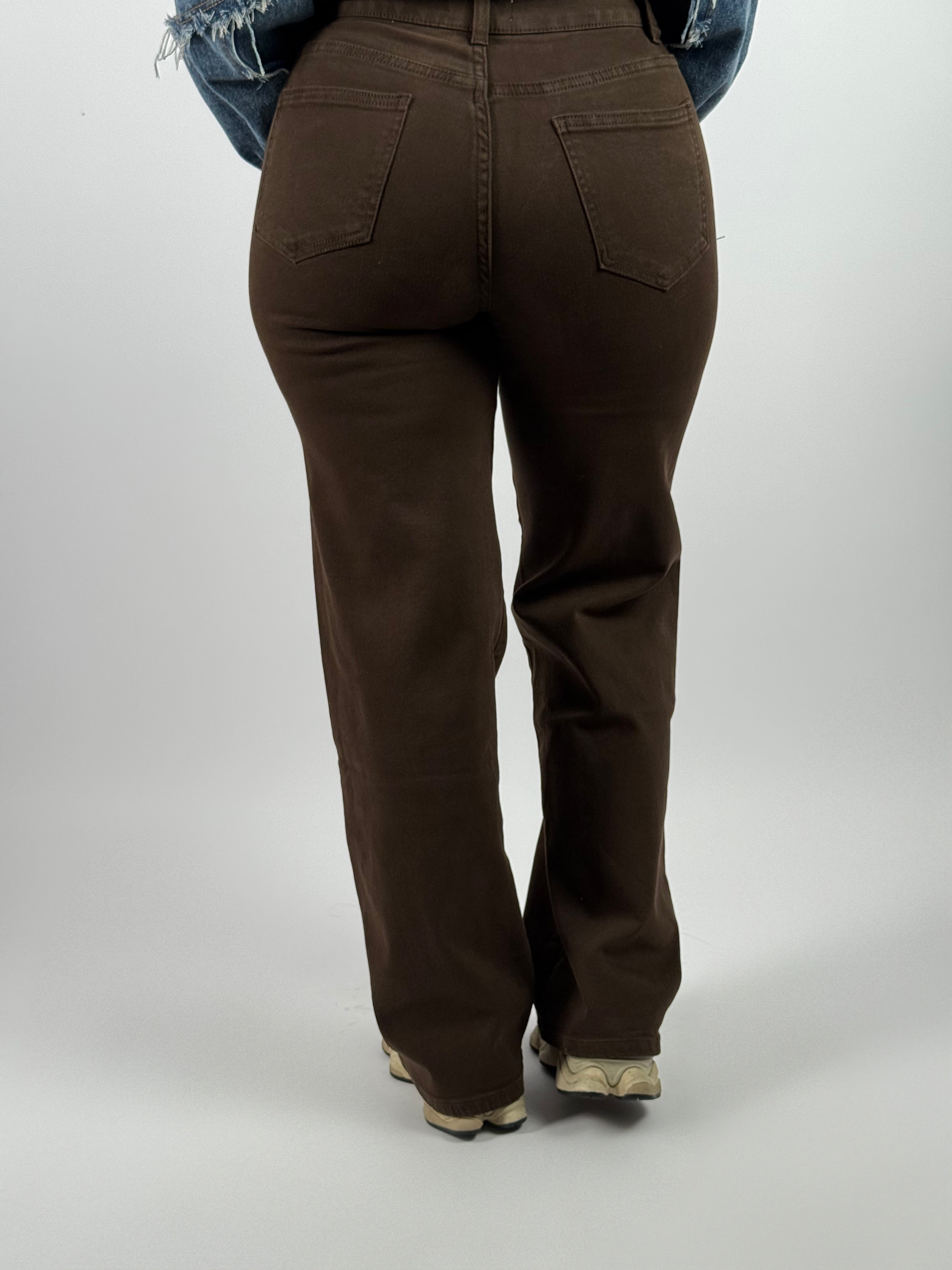 Jeans B 1209 Wide Leg Bruin