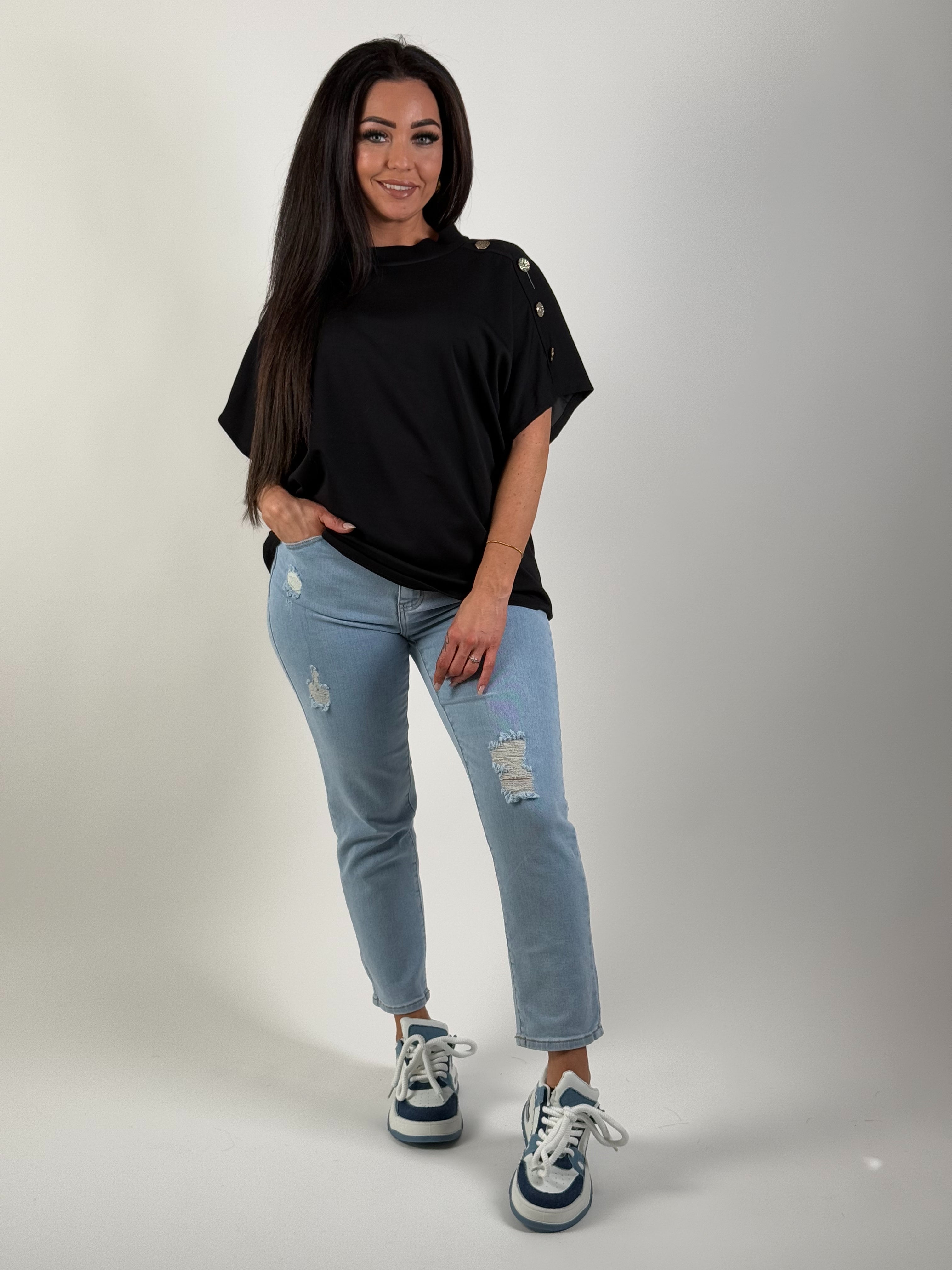 Jeans R 2373 Mom Blauw