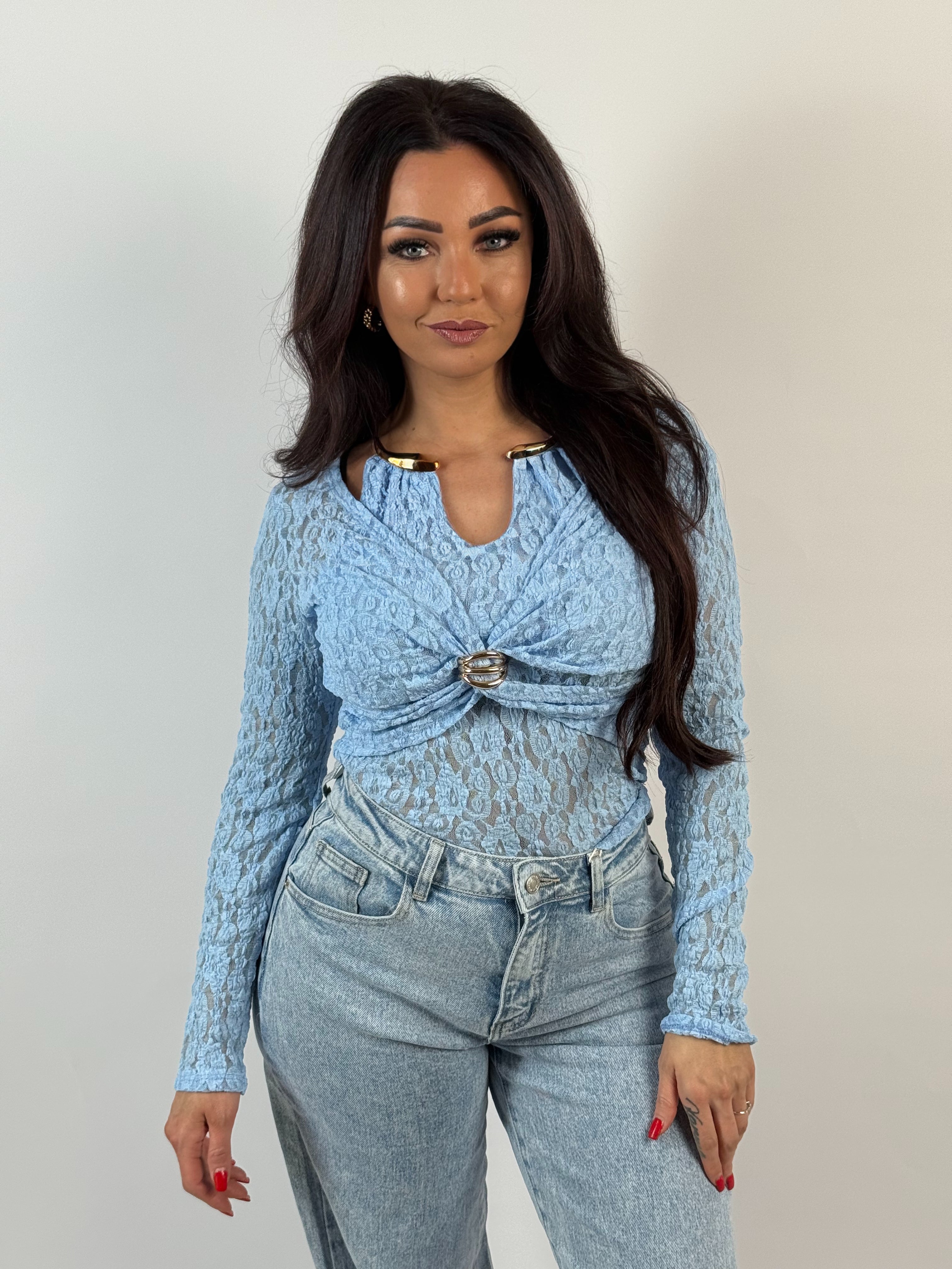 Top Chainy Kant Blauw
