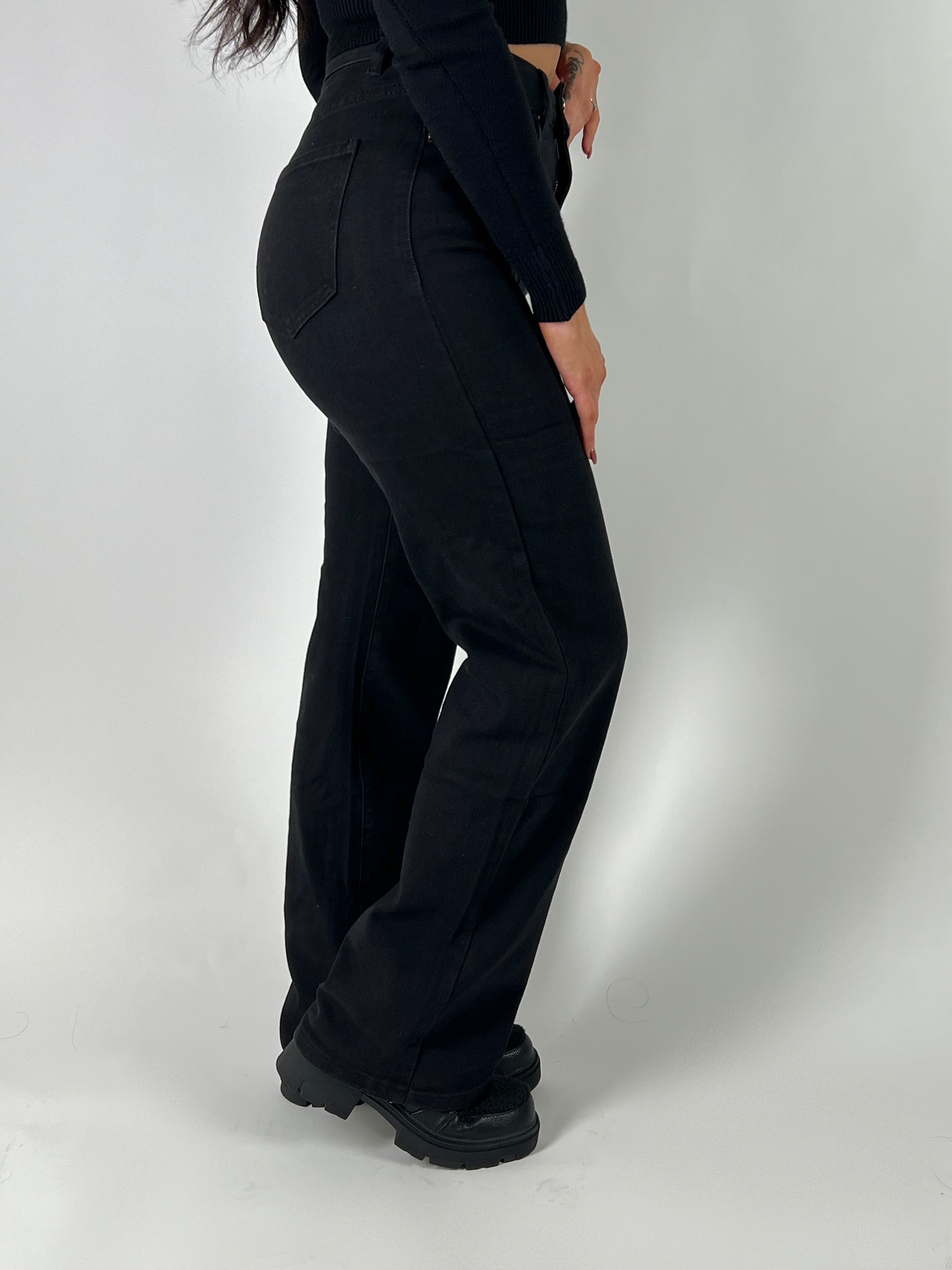 Jeans R 7308-2 Straight Zwart