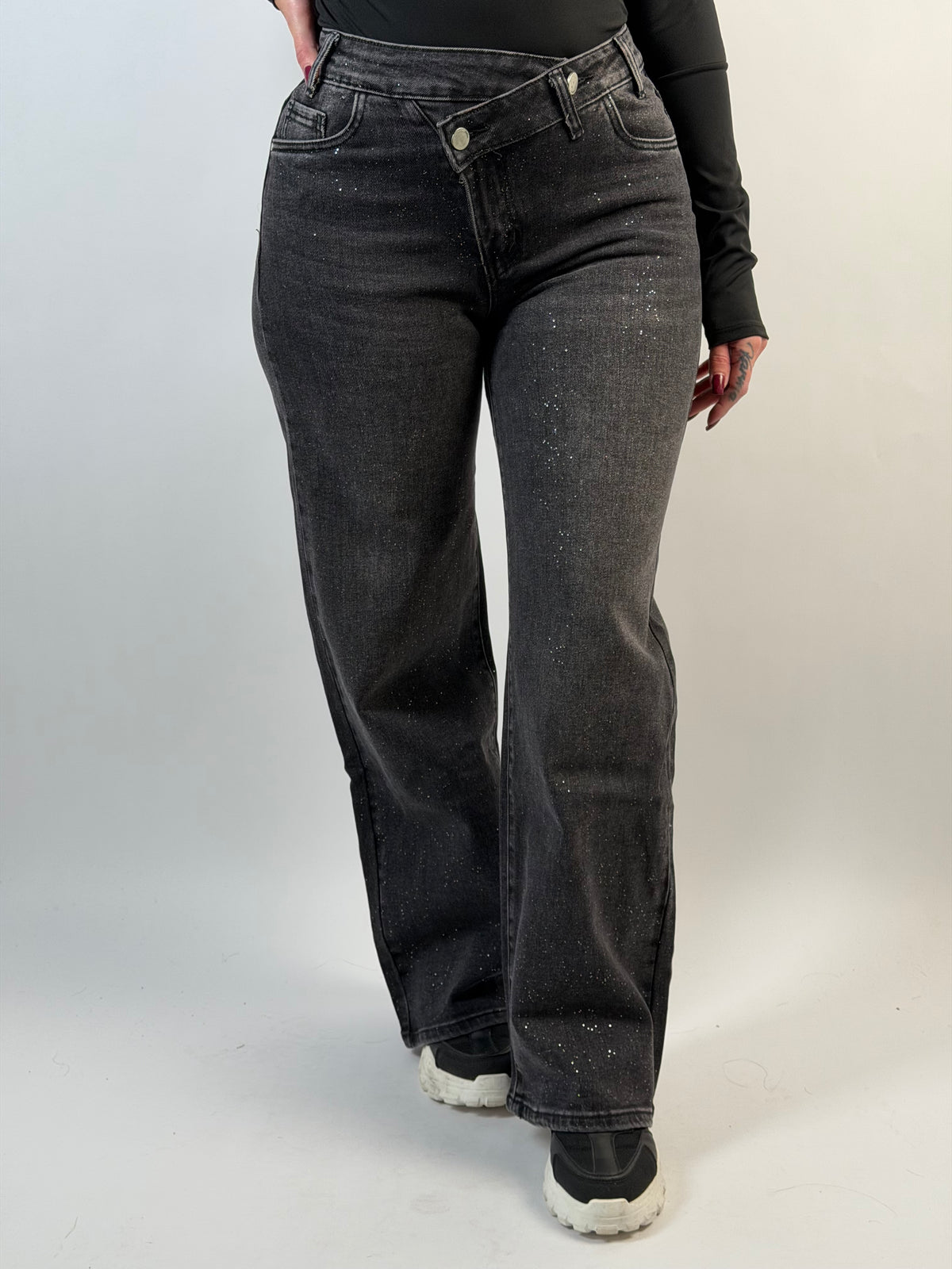 Jeans V 841 Sparkle Wide Grijs