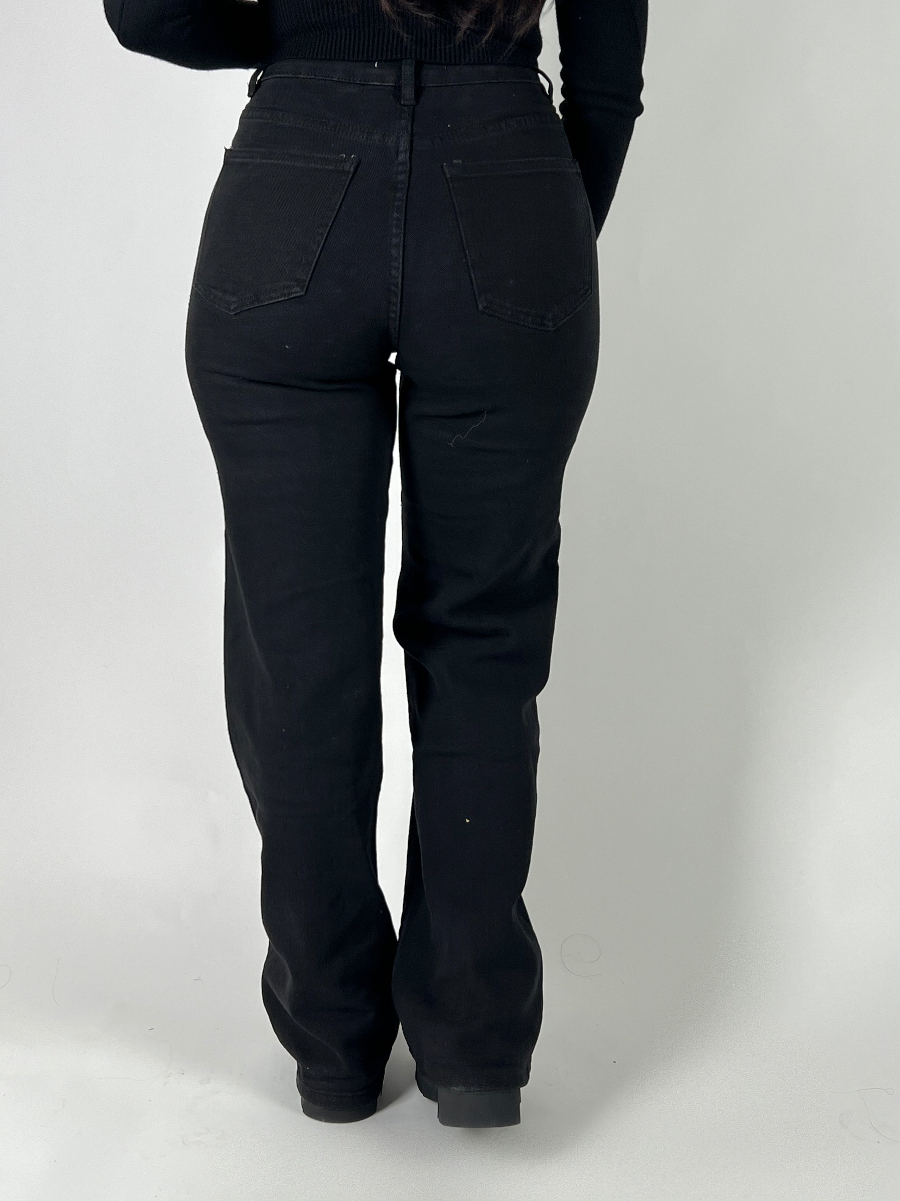 Jeans R 7308-2 Straight Zwart