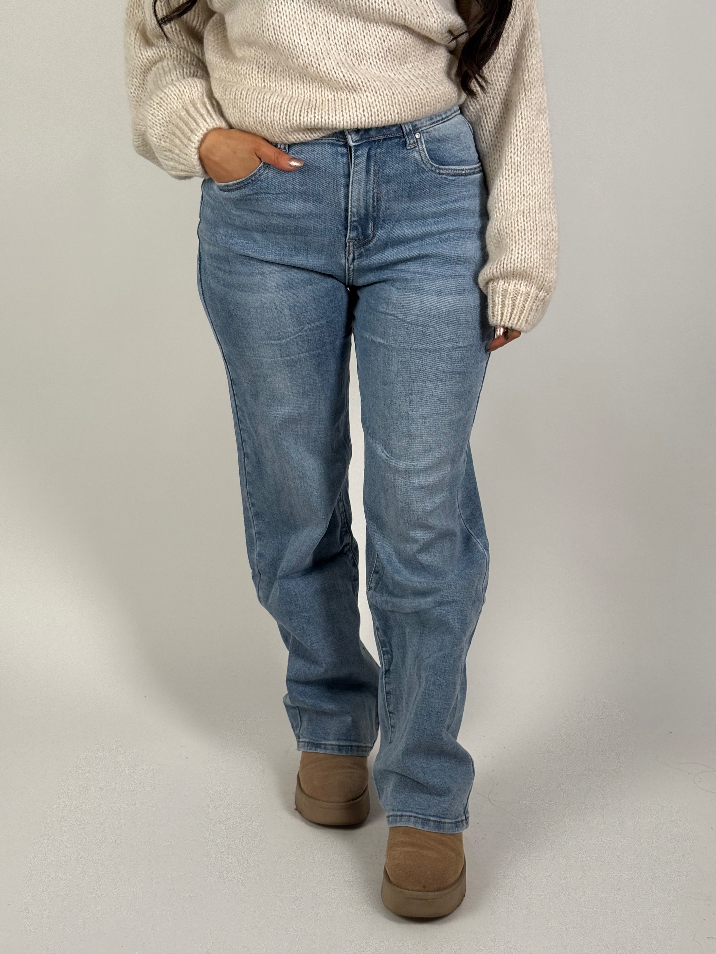 Jeans 5324-6 Wide Leg Blauw