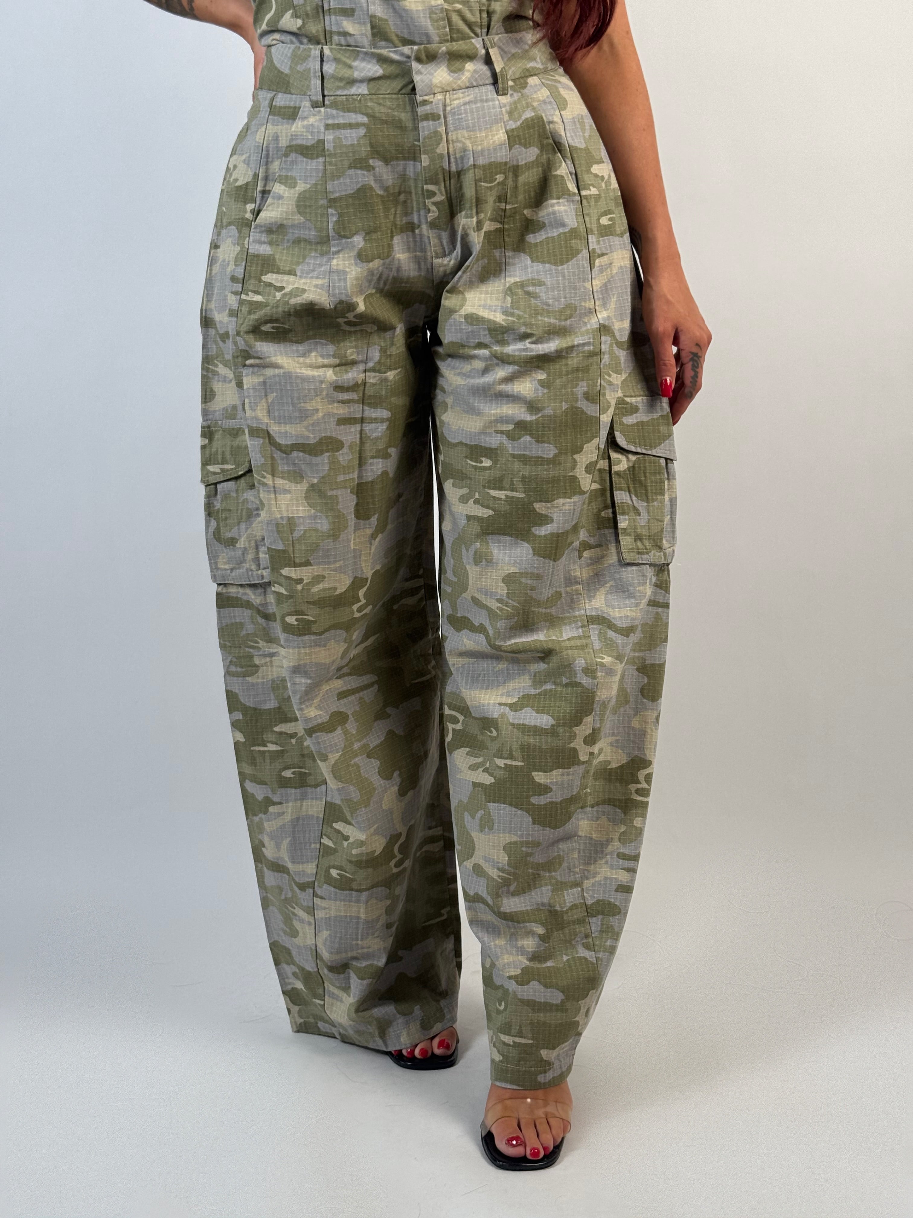 Broek Camou 4772 Long Blauw/Groen